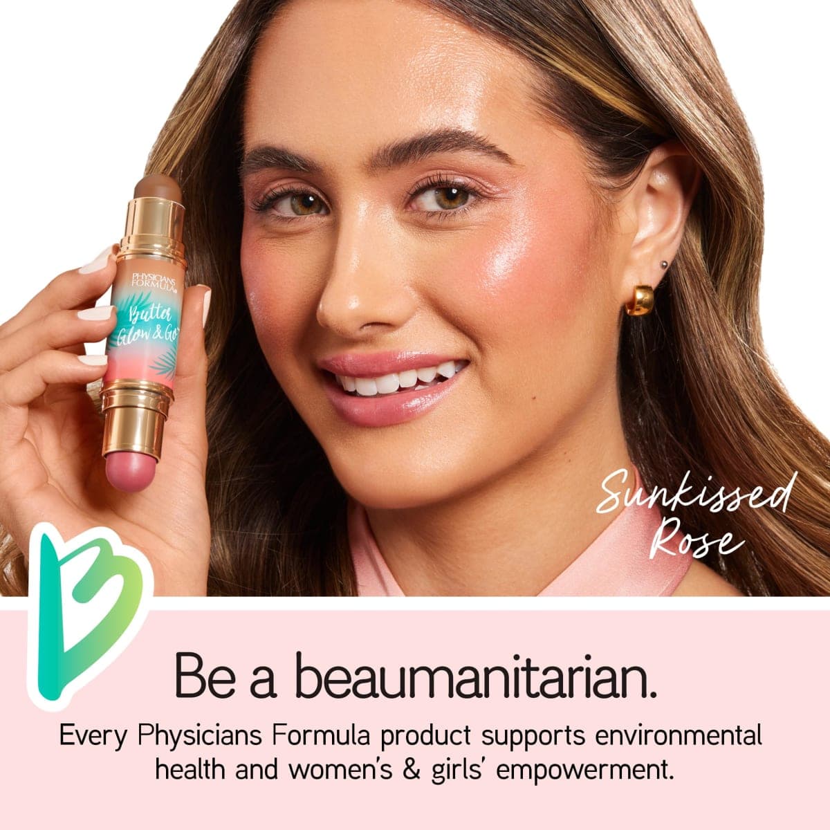 Physicians Formula Butter Glow & Go Multiuse Stick - Sunkissed Rose thumbnail 3