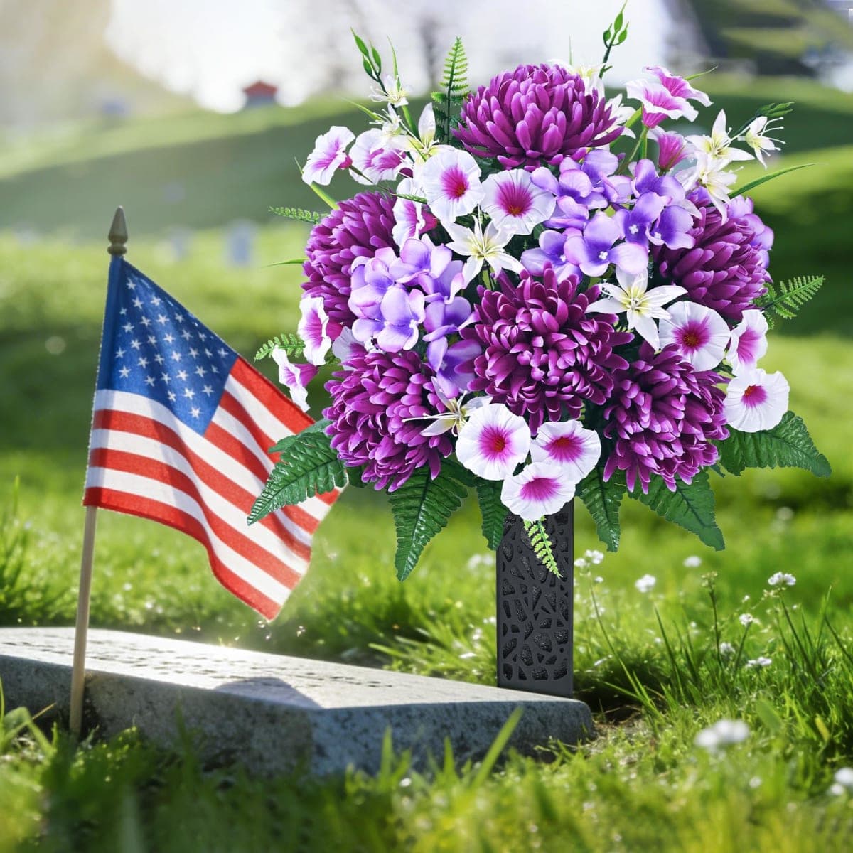 Dolicer Cemetery Flowers (Purple) thumbnail 4