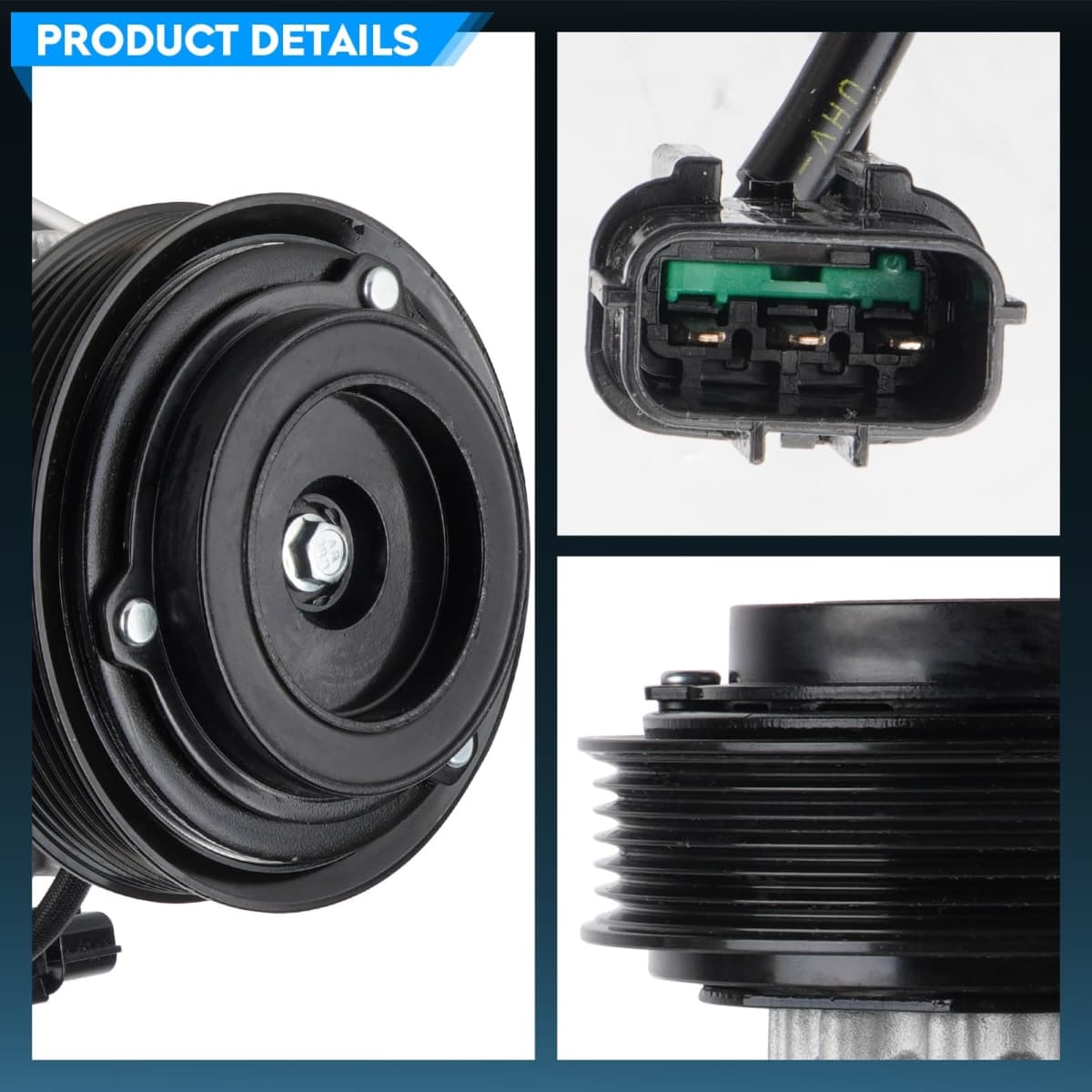TadaMark A/C Air Conditioner Compressor With Clutch Compatible With Kia Sportage 2.0L 2.4L 2011-2016, for Hyundai Tucson 2.4L 2010-2015, for Tucson 2.0L 2011-2013 thumbnail 3