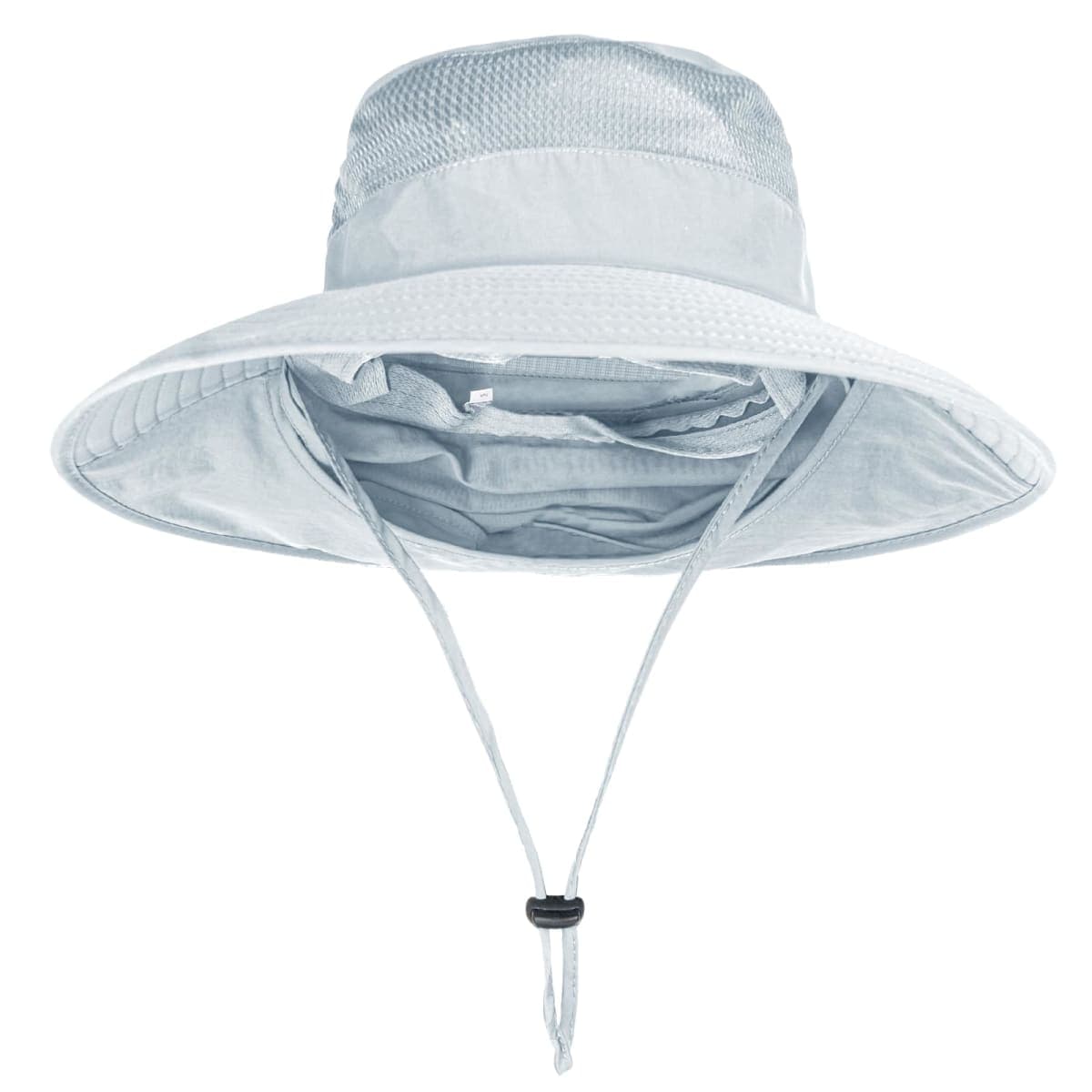 ZOORON Sun Hats for Men Women Fishing Hat UPF 50+ Breathable Wide Brim Bucket Hats Summer UV Protection Safari Hat with Neck Flap Light Grey thumbnail 2