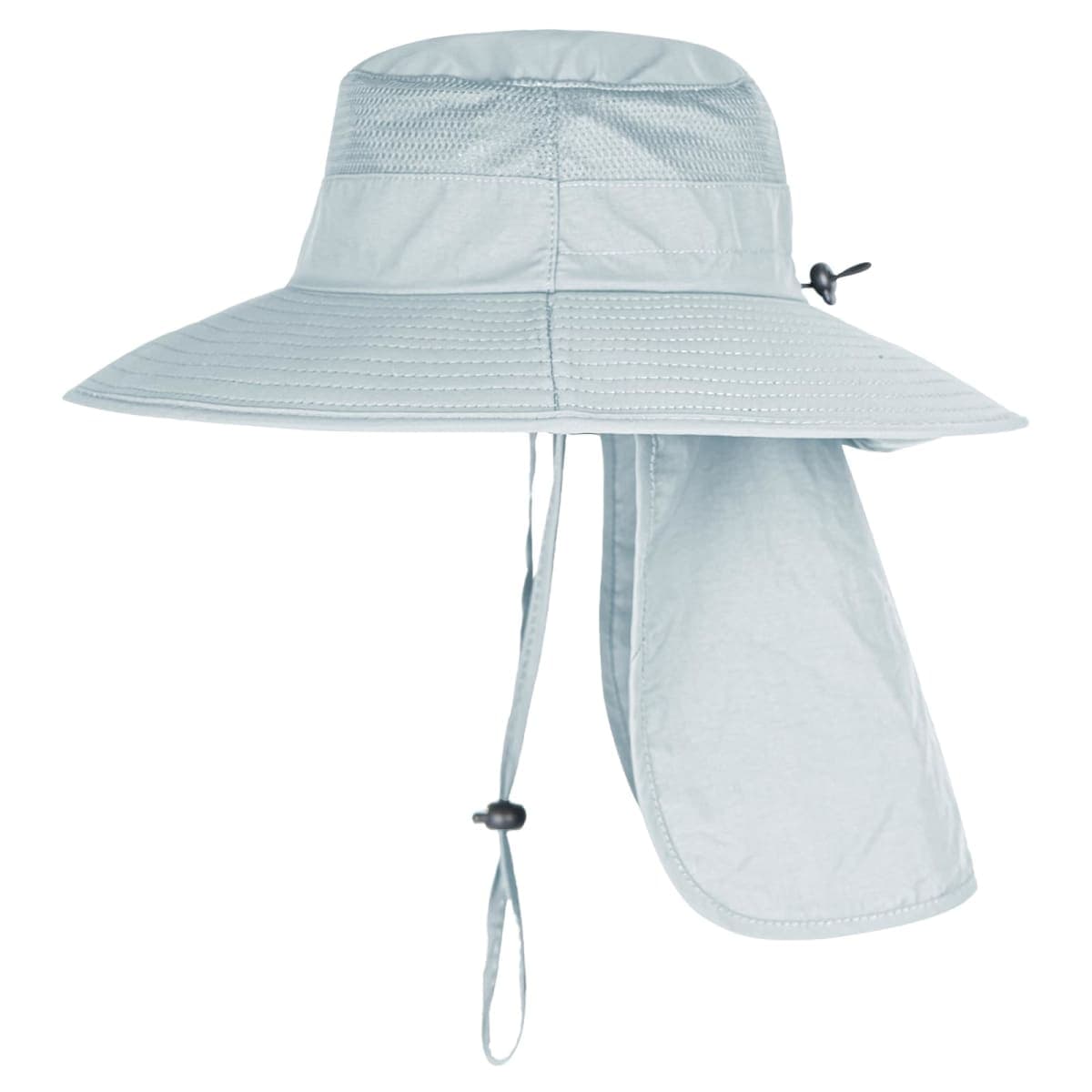 ZOORON Sun Hats for Men Women Fishing Hat UPF 50+ Breathable Wide Brim Bucket Hats Summer UV Protection Safari Hat with Neck Flap Light Grey thumbnail 3
