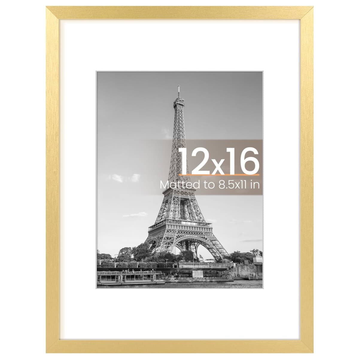 upsimples 12x16 Picture Frame, Wall Decor Poster Frames, Gold 1 Pack — image 1