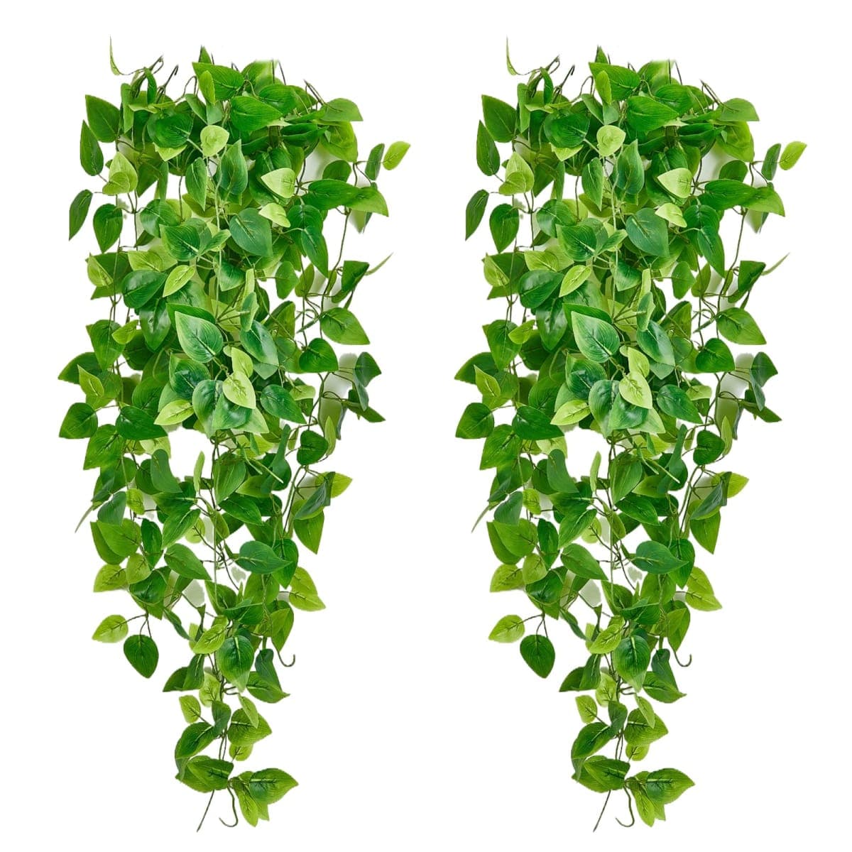 Fake Hanging Plants Vines(2pcs)for Room Decor, Artificial Ivy Greenery Garlands for Home Bedroom Living Aesthetic Kitchen Office Wall Patio Bookshelf,Indoor,Outdoor Farmhouse Decorations(No flowerpot) — image 1