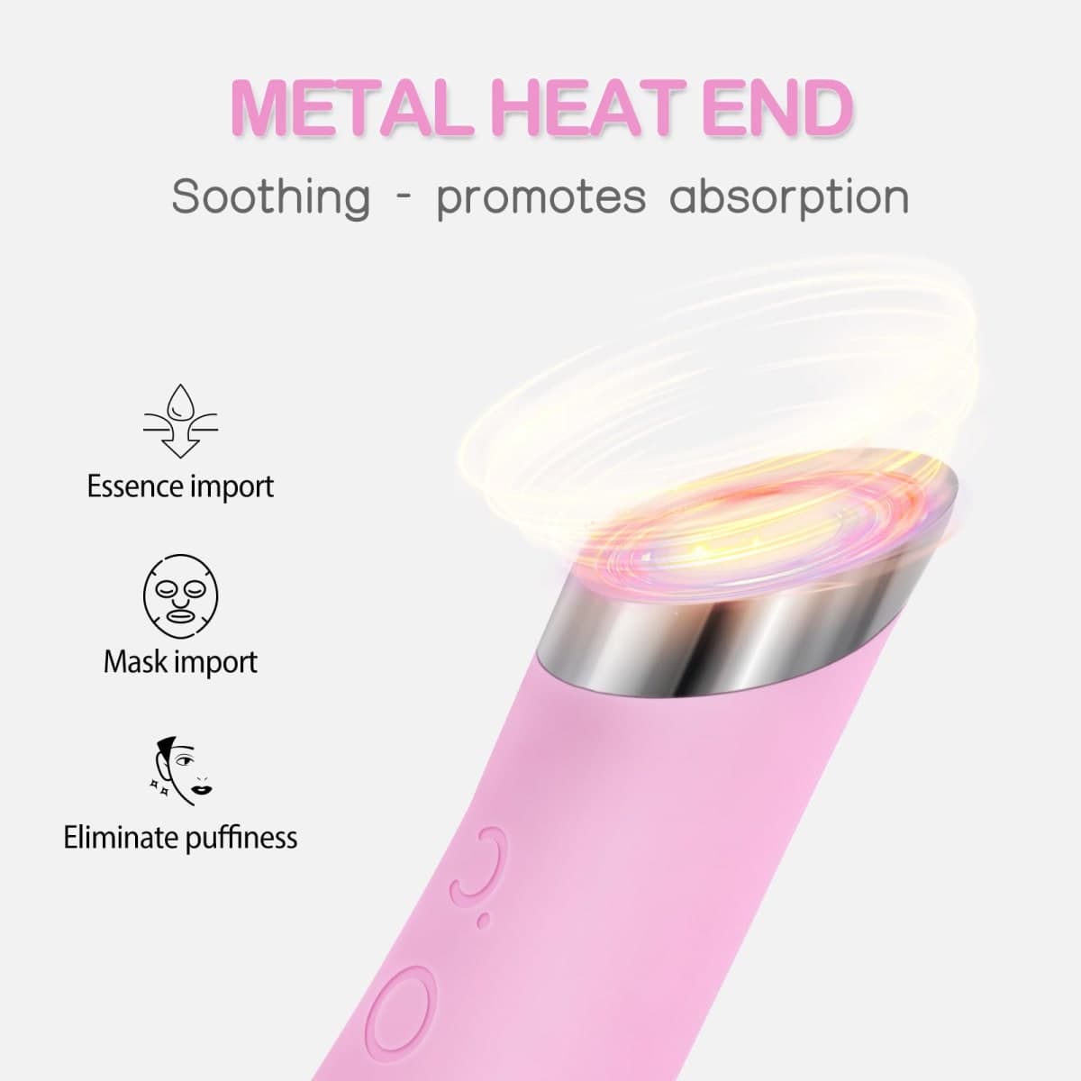 PRITECH Facial Cleansing Brush, Rechargeable Silicone Face Scrubber with Heat Massage End, Vibrating Exfoliator Scrubber for Deep Cleaning, Waterproof Face Brush for Women and Men (Pink) thumbnail 3