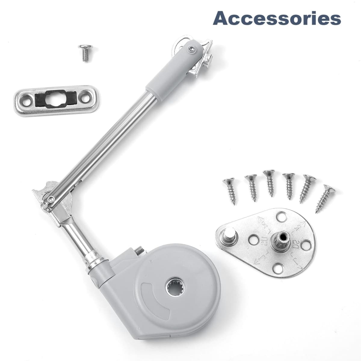 PercyEffie 2 Pack Soft Close Hinge for Toy Box Chest Storage Trunk Upward Opening Lid 105 Degree Adjustable Tension Slow Down Hydraulic Stay Support Easy to Install thumbnail 3