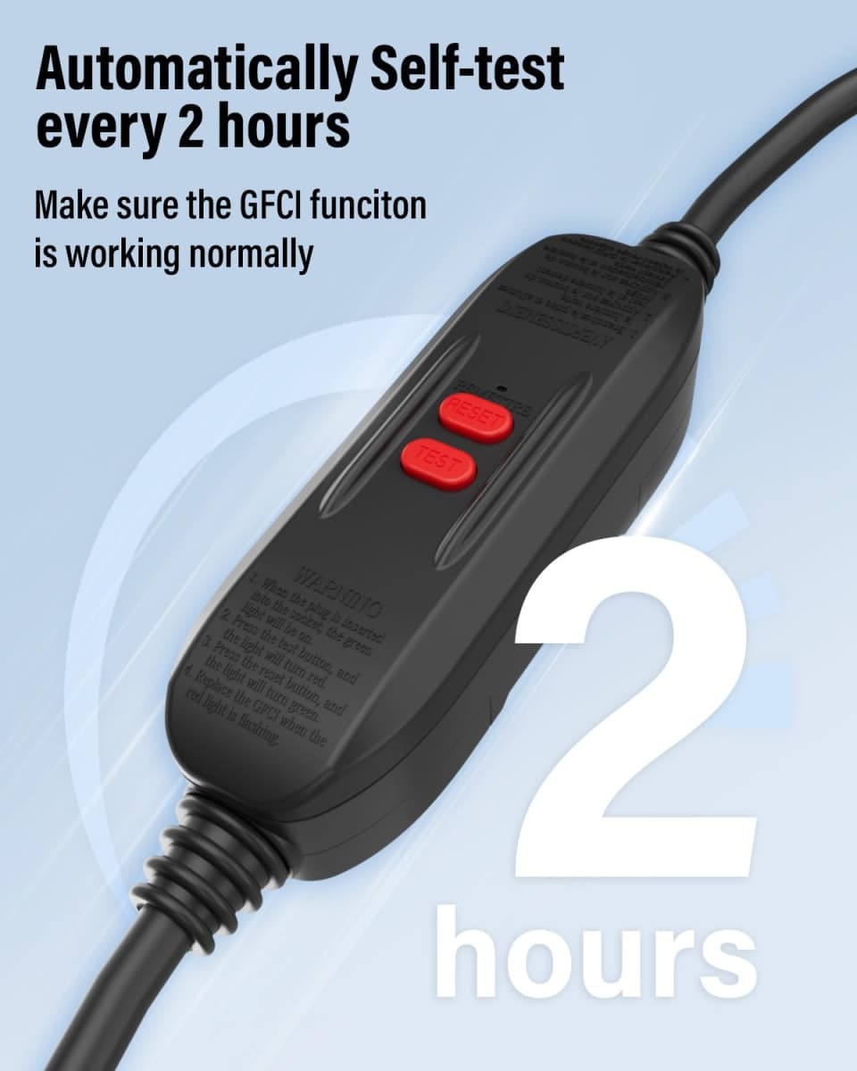 ConnecRCD 10FT Inline GFCI Replacement Cord with Bare Wire Ends thumbnail 5