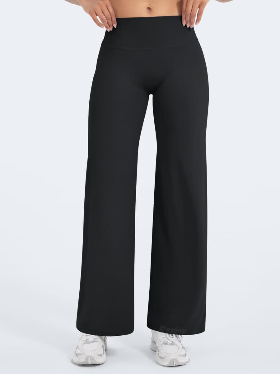 VOYJOY Straight Leggings Bottoms Womens Wide Leg 29"/ 31.5"/33"/35" Pants thumbnail 5