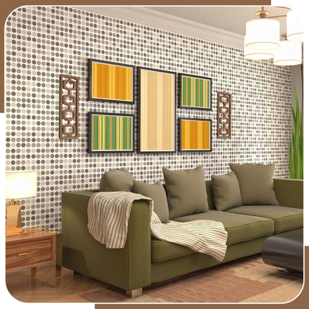 CroBlissful 2 Pcs Mid Century Modern Wall Art Wood Mid Century Elegance Decor Accents Abstract Wall Sculpture Geometric Panels for Interior Panel Art for Home Living Room(Brown) thumbnail 4