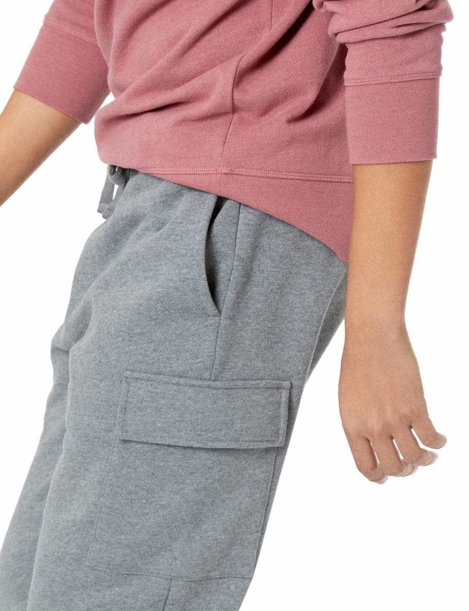 Amazon Essentials Men's Cargo Fleece Jogger Sweatpant, Light Grey Heather, X-Large thumbnail 3