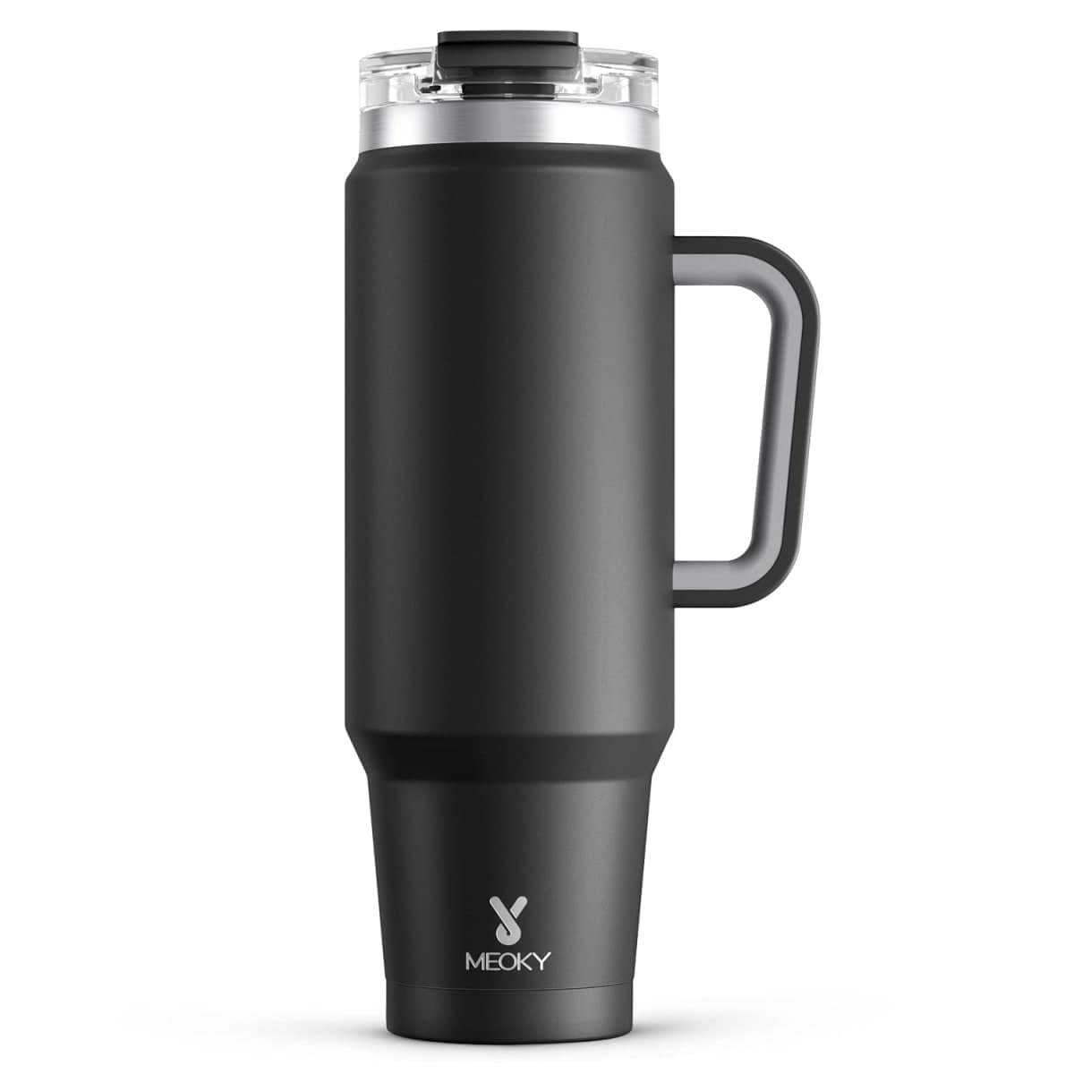 Meoky 40 oz Tumbler with Handle and Straw, Insulated Tumbler with Lid and Straw, Stainless Steel Travel Mug, Keeps Cold for 34 Hours, 100% Leak Proof, Fits in Car Cup Holder (Night) — image 1