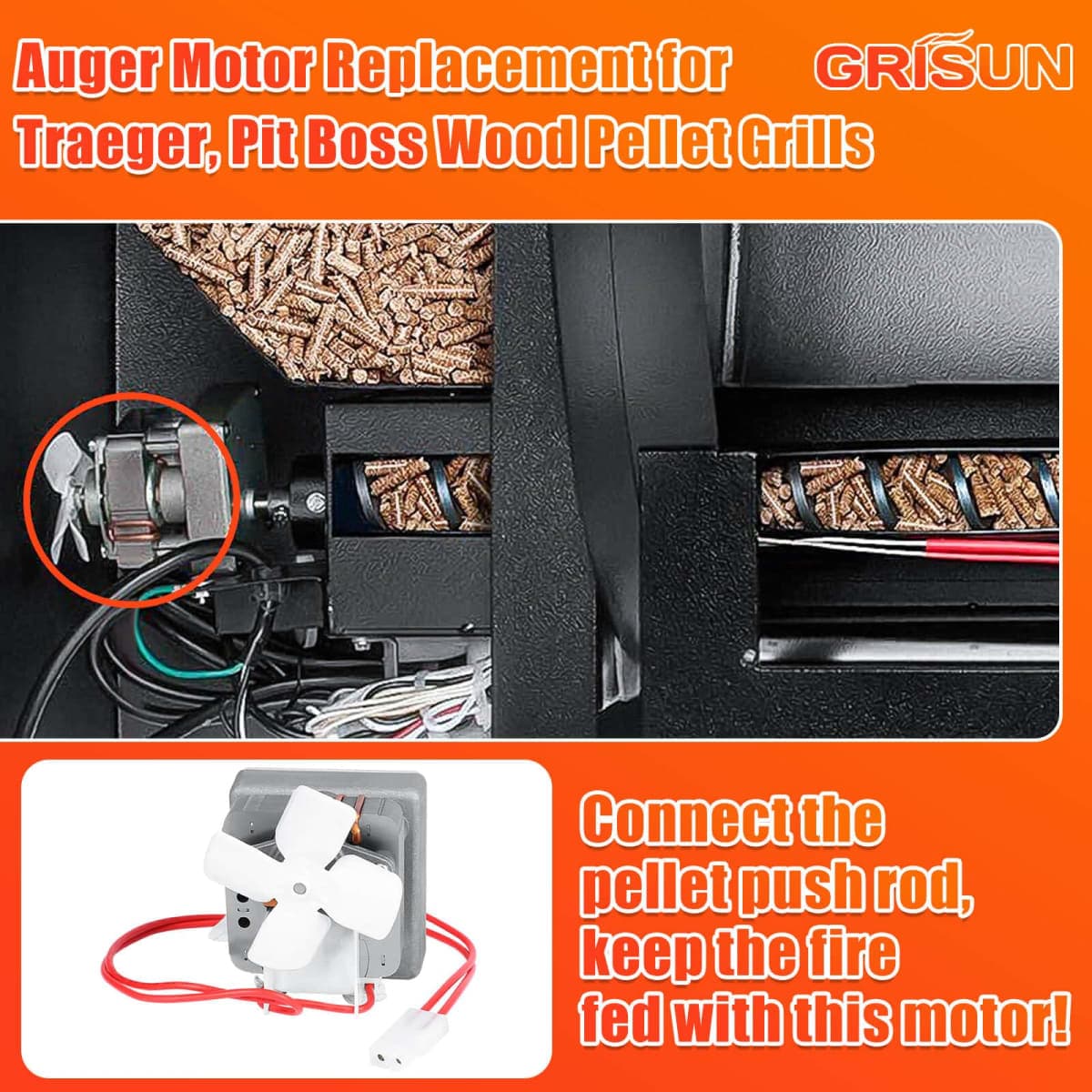 2.0 RPM Auger Motor Replacement Parts for Traeger Pit Boss Camp Chef thumbnail 5