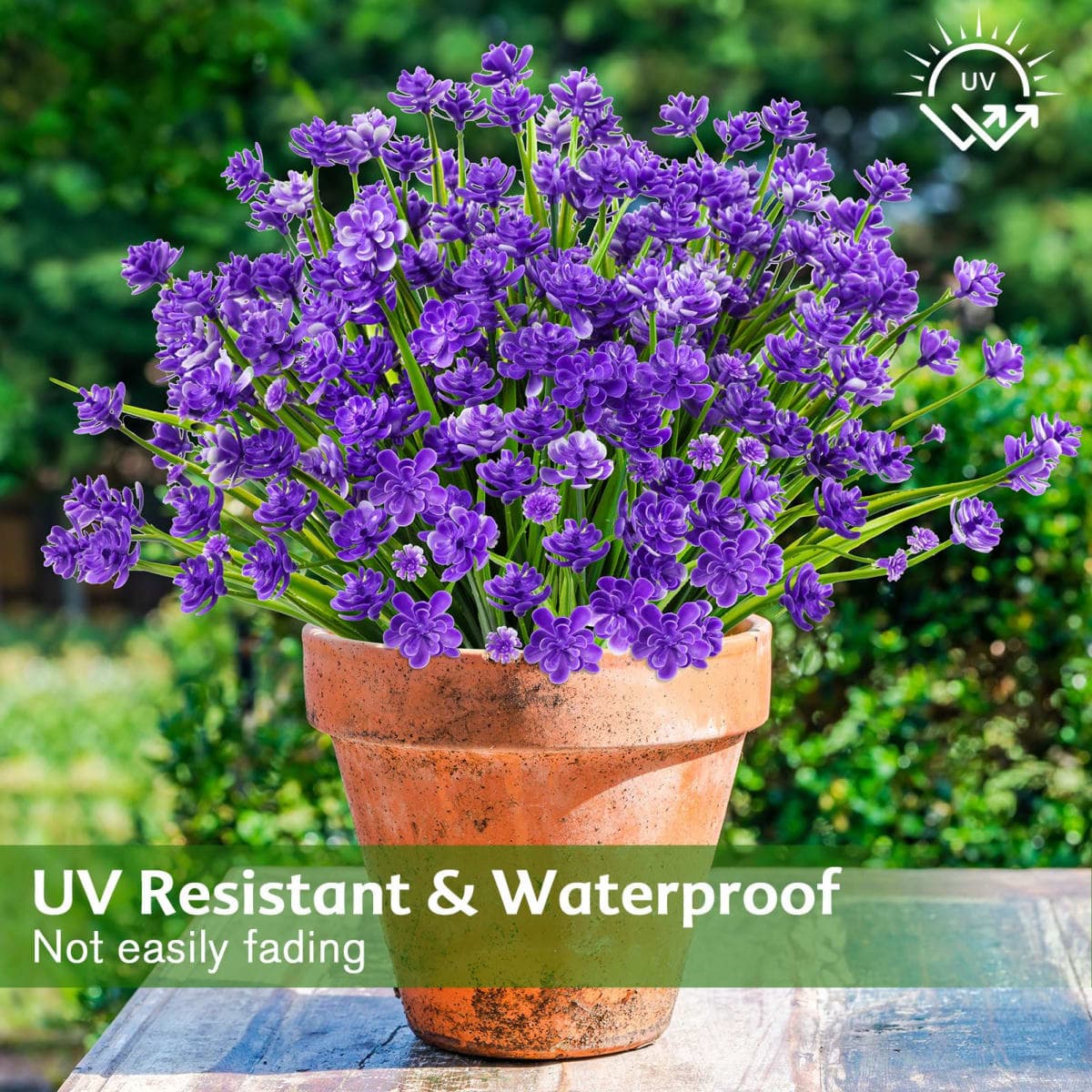 AGIRL Artificial Flowers Outdoor UV Resistant Fake Plant Garden Patio Decor thumbnail 4