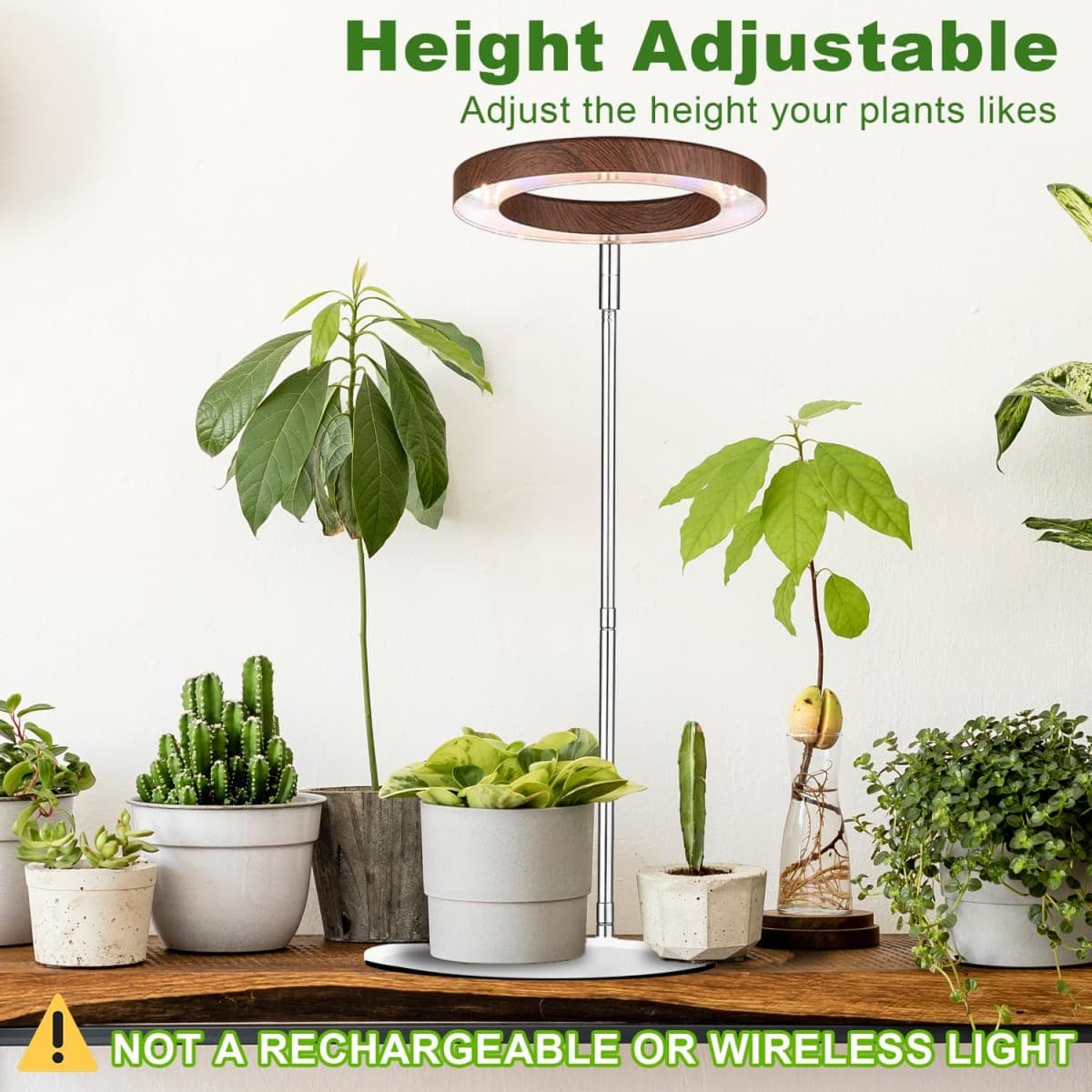yadoker Plant Grow Light for Indoor Plant,Desk LED Grow Light,Height Adjustable,Automatic Timer with 8/12/16 Hours,10-Level Brightness,Ideal for Small Plant Grow thumbnail 2