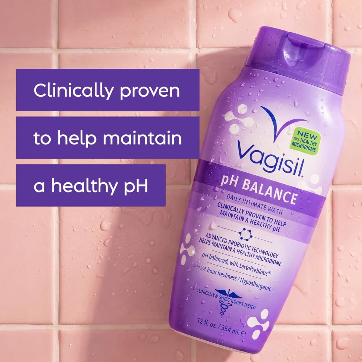 Vagisil pH Balance Feminine Wash, LactoPrebiotic, 12 Fl Oz (3 Pack) thumbnail 2