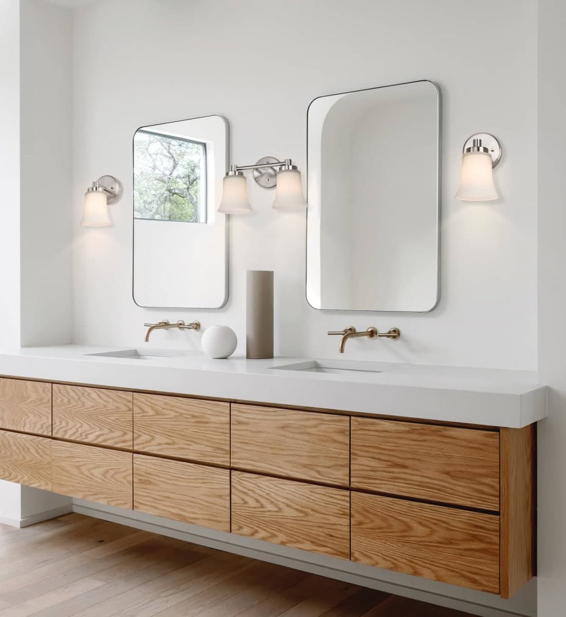 XiNBEi Lighting Wall Sconce Light Bathroom Vanity Fixture Brushed Nickel thumbnail 3