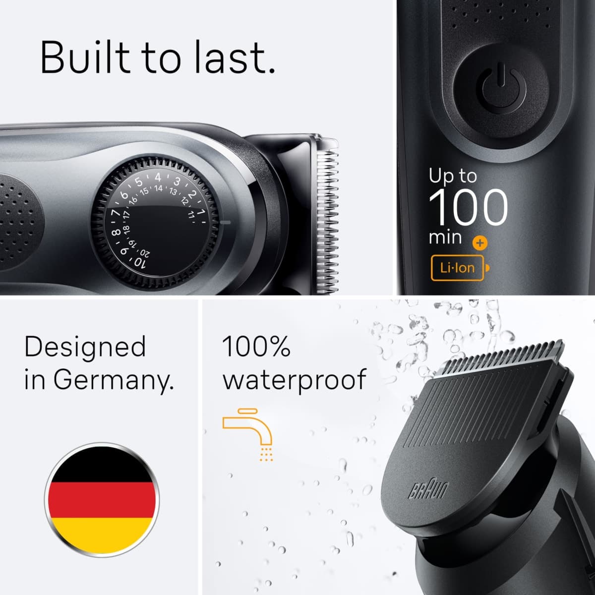 Braun All-in-One Style Kit Series 5 5480, 8-in-1 Trimmer for Men with Beard Trimmer, Body Trimmer for Manscaping, Hair Clippers & More, Ultra-Sharp Blade, 40 Length Settings, Waterproof thumbnail 5