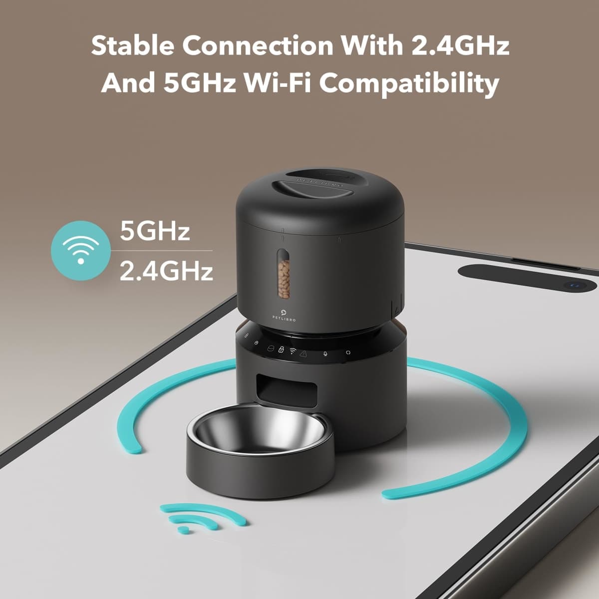 PETLIBRO Automatic Cat Feeder, 5G WiFi Pet Feeder with Freshness Preservation, Timed Cat Feeders for Dry Food, Up to 48 Portions 10 Meals Per Day, Granary Pet Feeder for Cat/Dog thumbnail 4