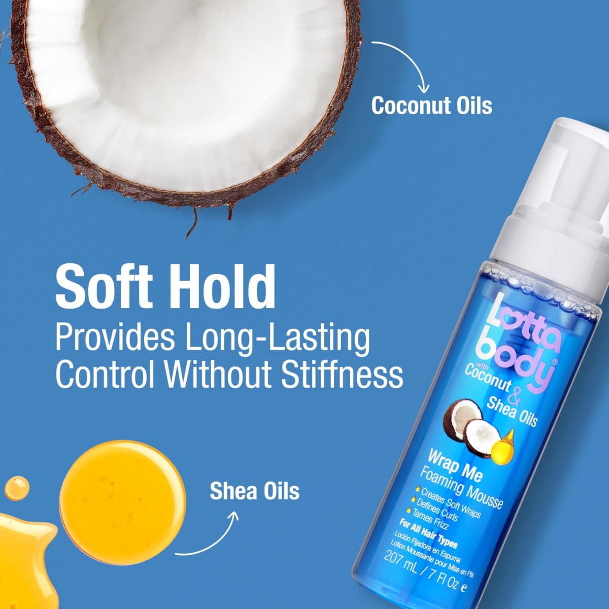 Lotta Body Wrap Me Foaming Mousse with Coconut and shea Oil, 7 Ounce thumbnail 3