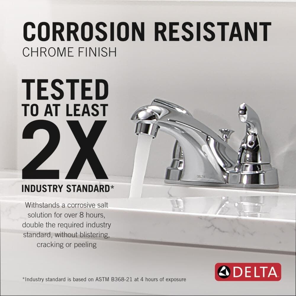 Delta B2510LF-PPU Foundations Core-B Two Handle Centerset Lavatory Faucet, Chrome thumbnail 2