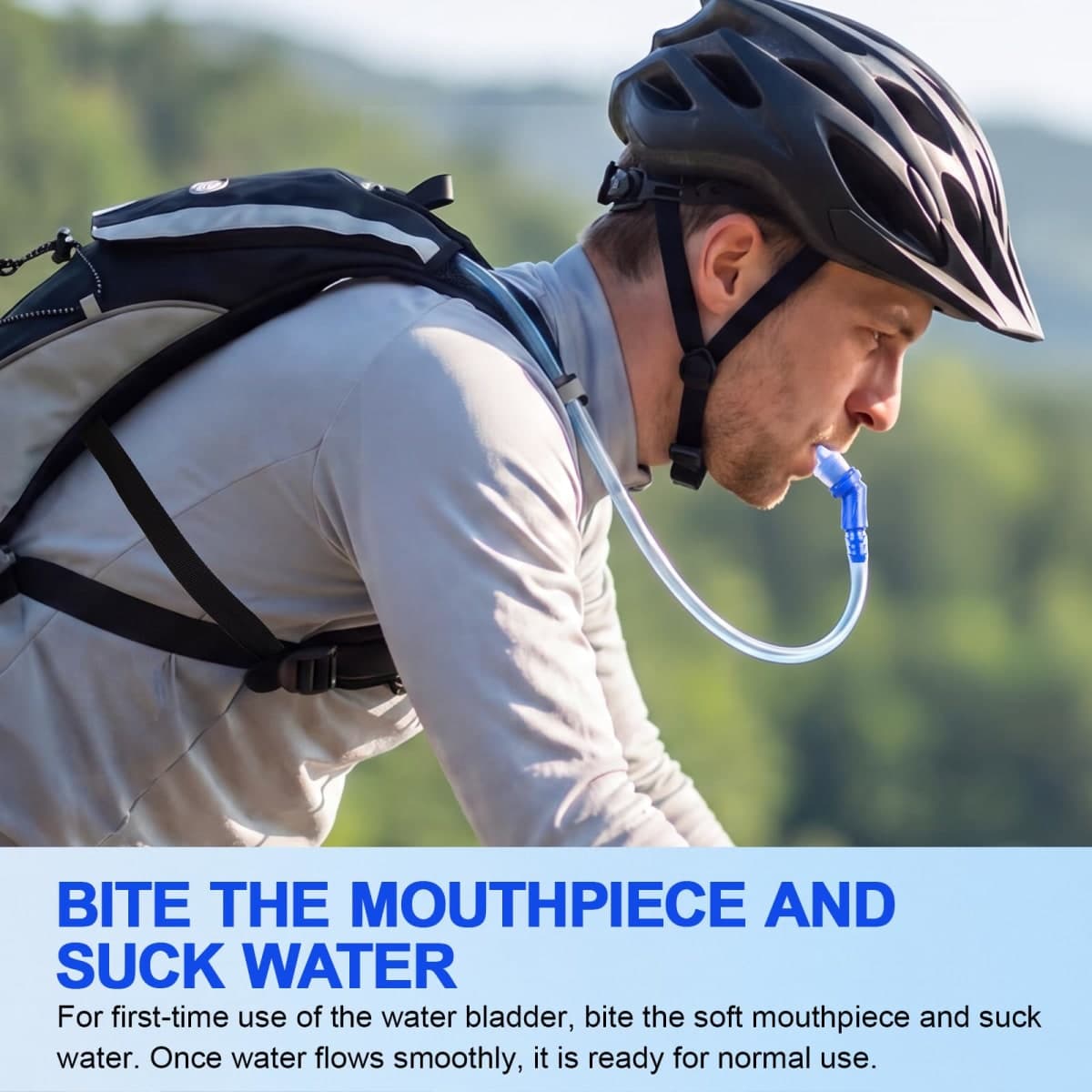 [KuYou]Hydration Backpack,Water Rucksack Bladder Bag for Running Hiking Cycling and Any Other Outdoor Sports with 2L TPU Hydration Bladder (Black) thumbnail 4