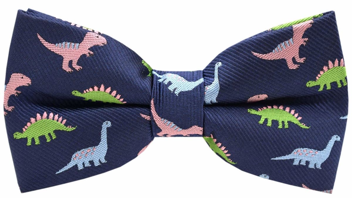 Carahere Boys Handmade Pre-Tied Bow Ties Novel Fun Pattern Bow Ties For Kids, Blue Pink Green, One Size — image 1