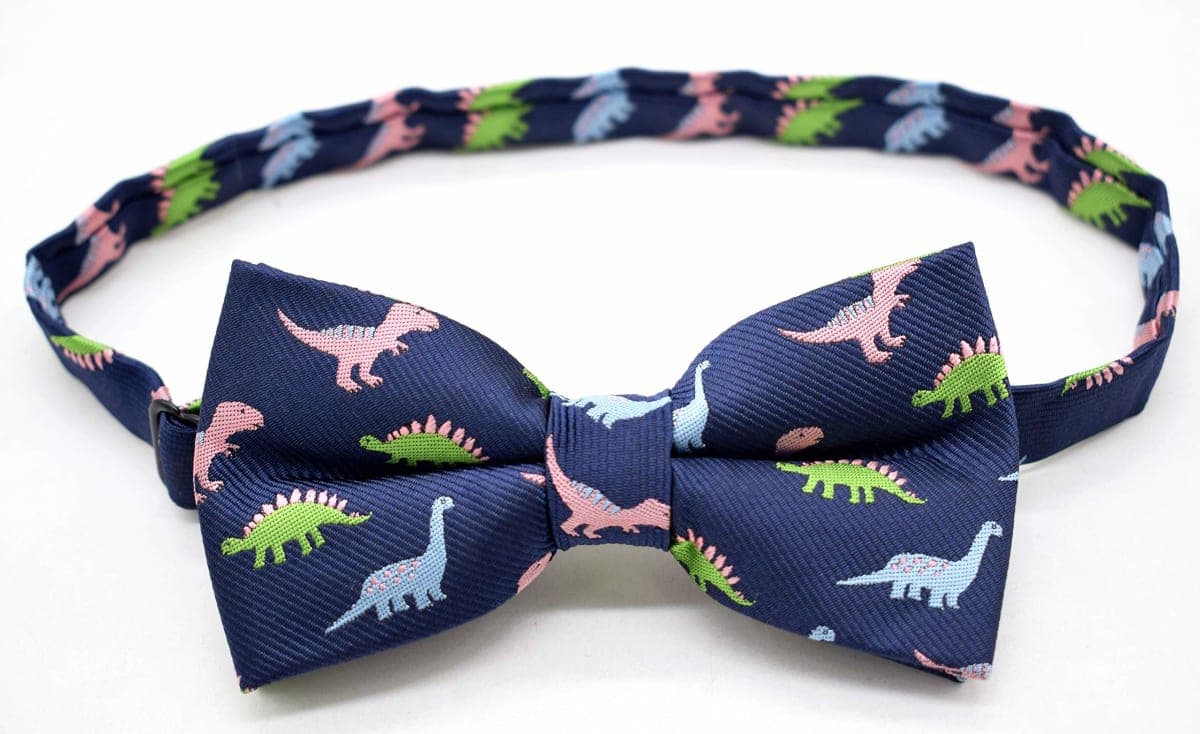 Carahere Boys Handmade Pre-Tied Bow Ties Novel Fun Pattern Bow Ties For Kids, Blue Pink Green, One Size thumbnail 2