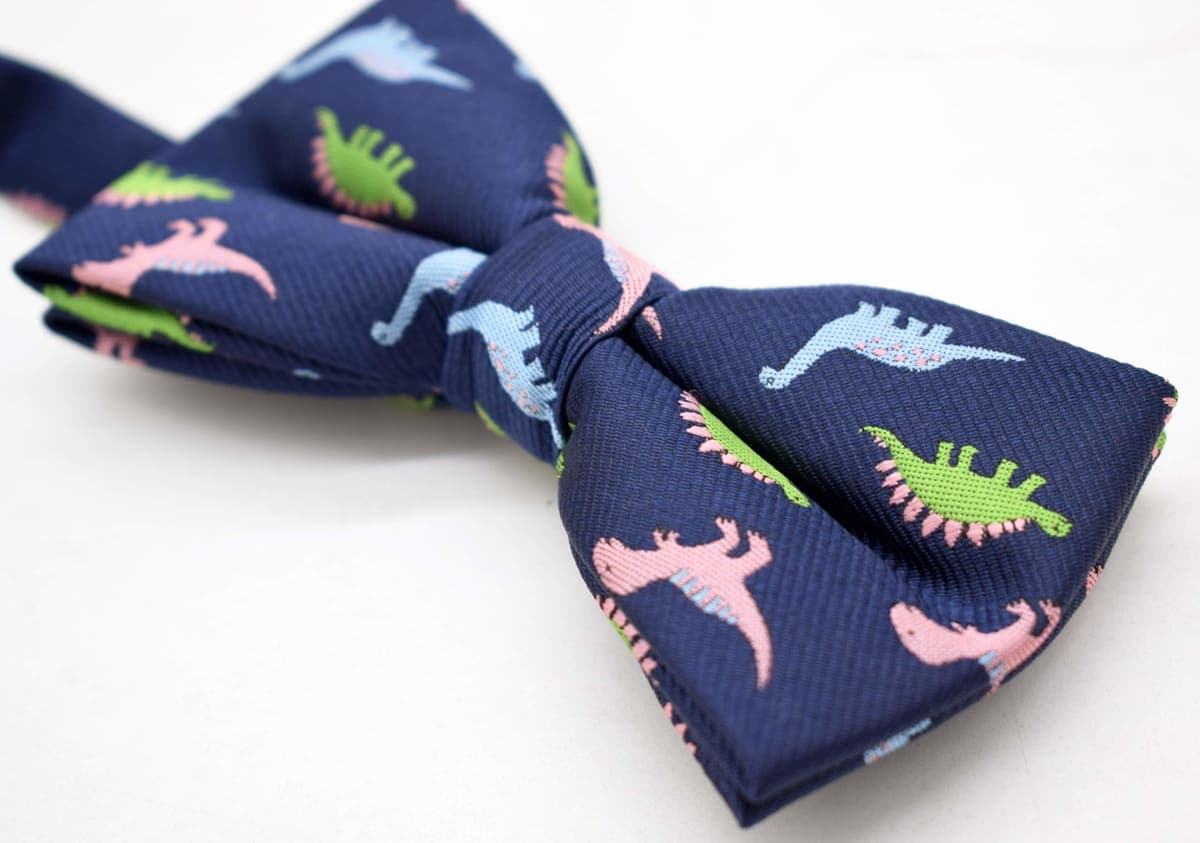 Carahere Boys Handmade Pre-Tied Bow Ties Novel Fun Pattern Bow Ties For Kids, Blue Pink Green, One Size thumbnail 5