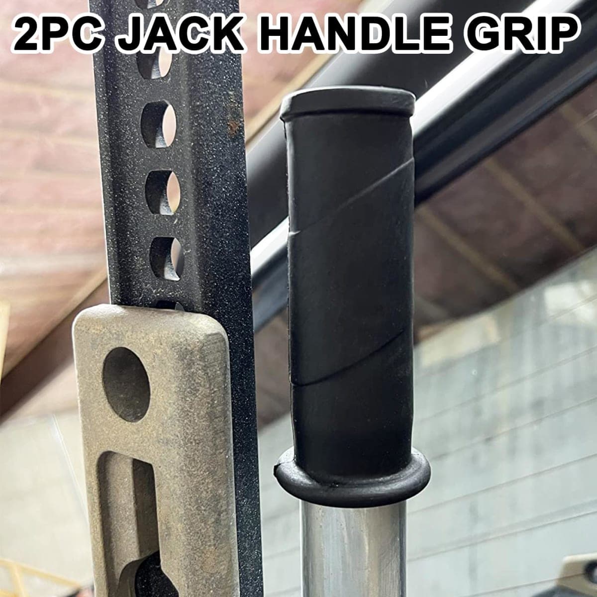 Black Rubber Handle Grip for Floor Jacks, 1 1/4 Inch Utility Handle Replacement Cover for High Lift, Off Road and Farm Jacks thumbnail 2