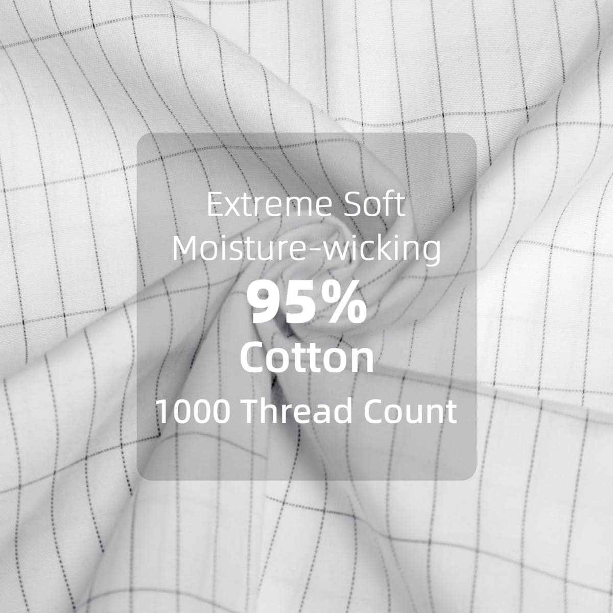 LOYDBDT Grounding Pillowcase King Size with 10% Silver Fiber & Soft Cotton,Grounding Pillow Case with 15ft Grounding Cord,Grounding Pillow Cover for Better Sleep Improve Energy(White, 20x36in) thumbnail 2