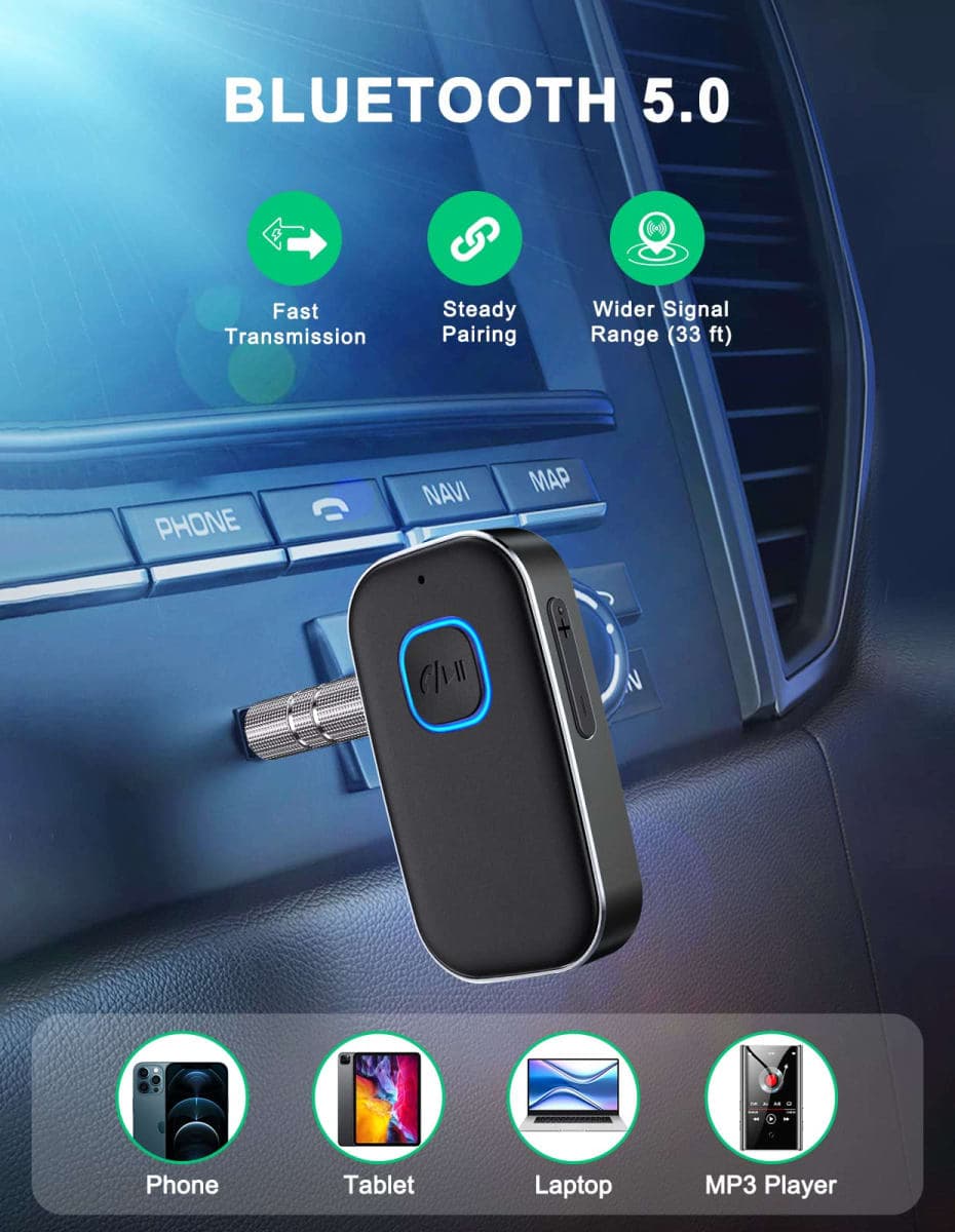 COMSOON Bluetooth AUX Adapter for Car, Wireless Audio Receiver thumbnail 3