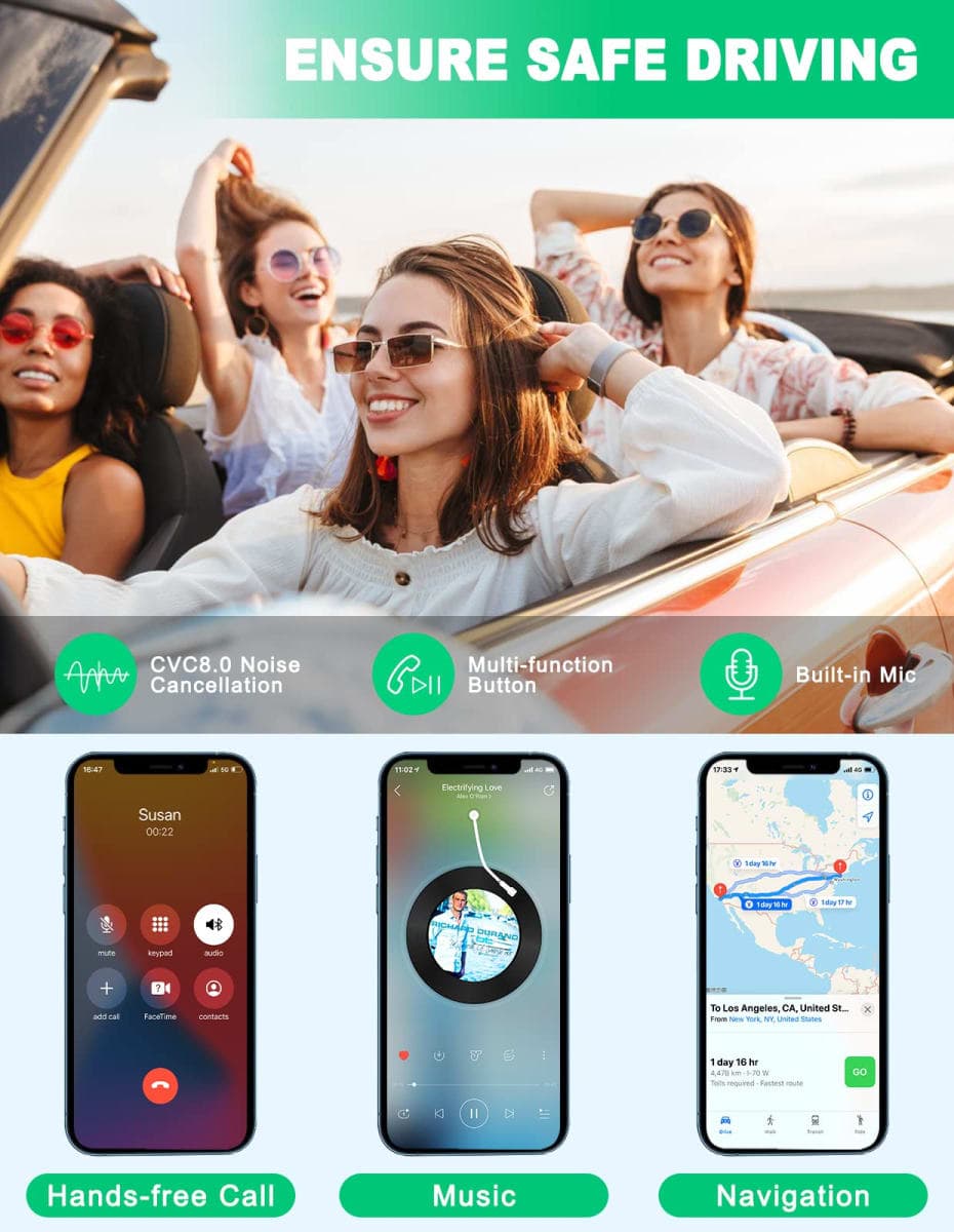 COMSOON Bluetooth AUX Adapter for Car, Wireless Audio Receiver thumbnail 5