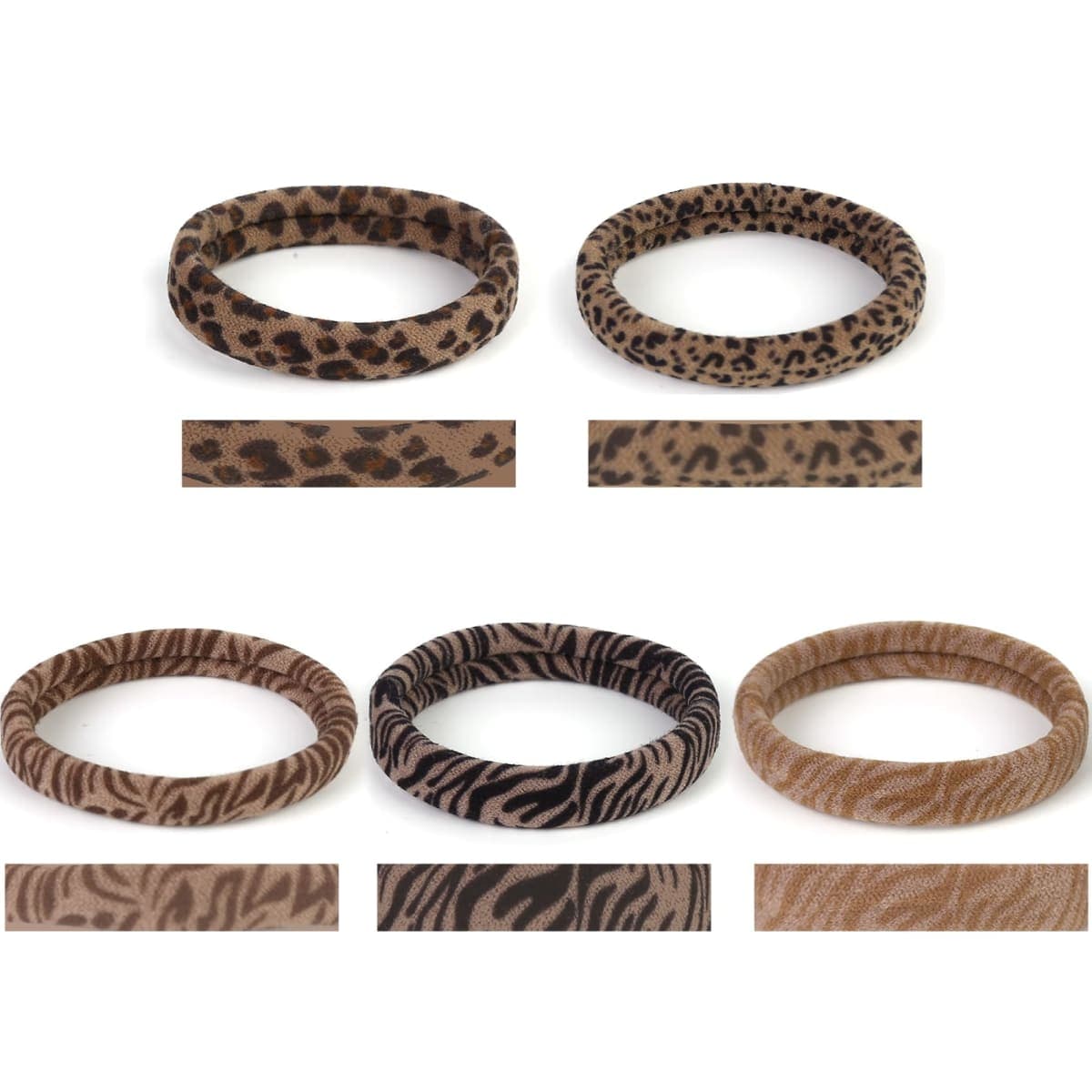 50PCS Black Hair Ties for Women, Cotton Seamless Hair Bands, Elastic Ponytail Holders, No Damage for Thick Hair, 2 Inch in Diameter, by Nspring thumbnail 4