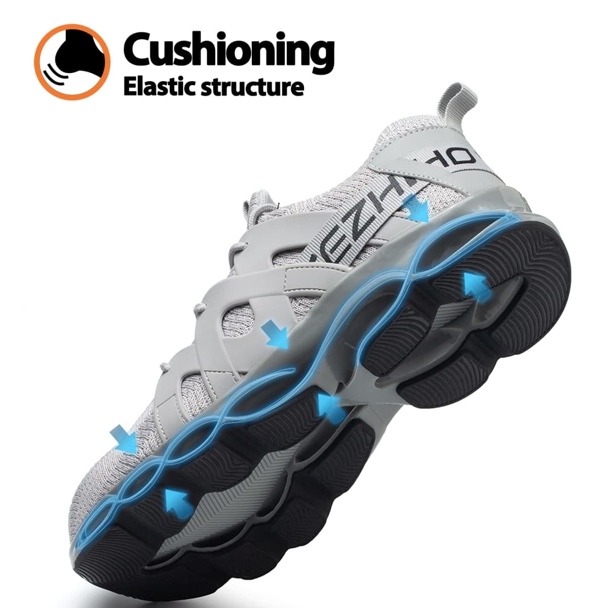 Kezhiho Steel Toe Shoes for Men Women Cushion Comfortable Work Shoes Lightweight Breathable Sneakers Slip Resistant Indestructible Construction Industrial Safety Shoes (KZHUS-D0200341.5) thumbnail 3
