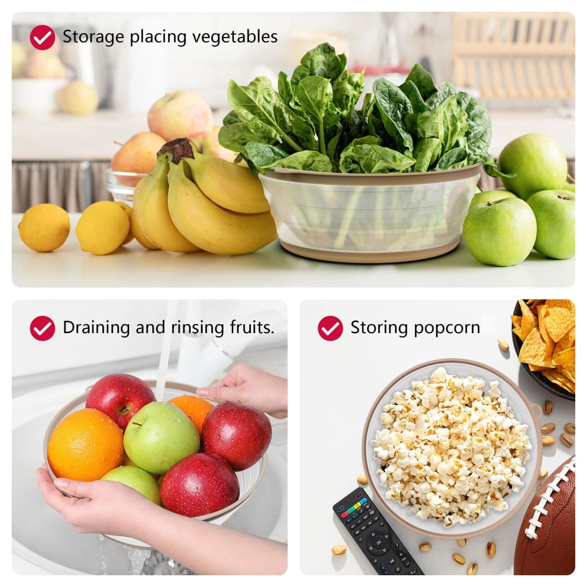 WVM Microwave Splatter Cover Vented for Food with Hook Hole, Splatter Guard & Colander Kitchen Gadget for Food, Meal Prep thumbnail 5