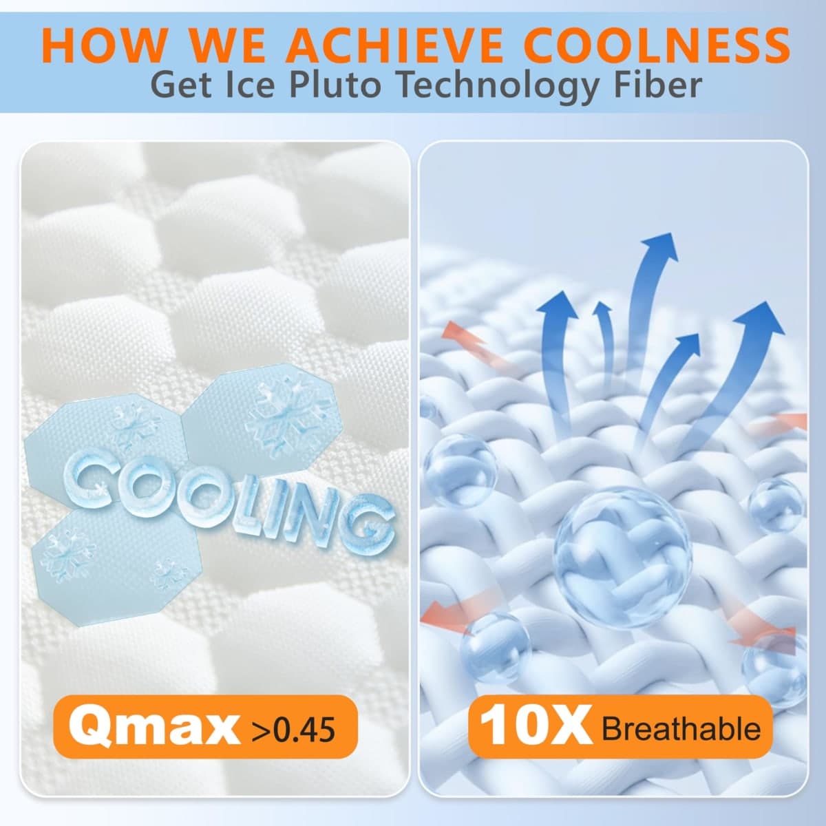 UYWO Cooling Pillows Queen Size Set of 2, Adjustable Memory Foam Pillows thumbnail 4