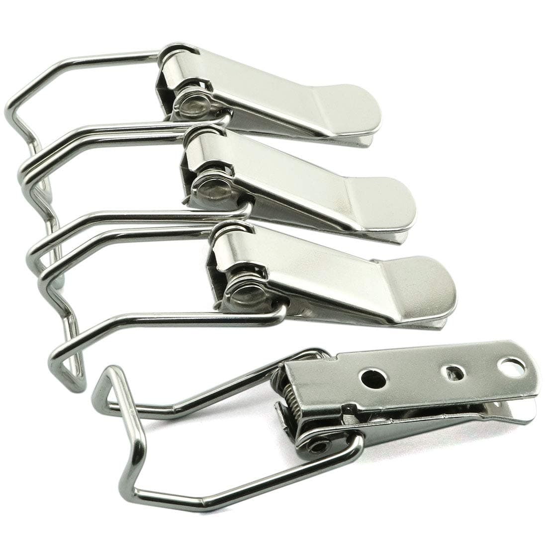 HJ Garden 4pcs Spring Loaded Toggle Latch Hasp,304 Stainless Steel Box Cabinet Latch Catch Locks Hasps 73mm/2.88 in — image 1