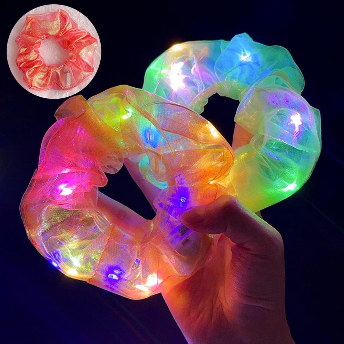 14Pcs Hair Scrunchies for Women,8Pcs Scrunchies and 6Pcs Hair Scrunchies Hair Tie,Colorful Elastic Hair Bands Hair Accessories for Halloween Christmas Party Favors thumbnail 2