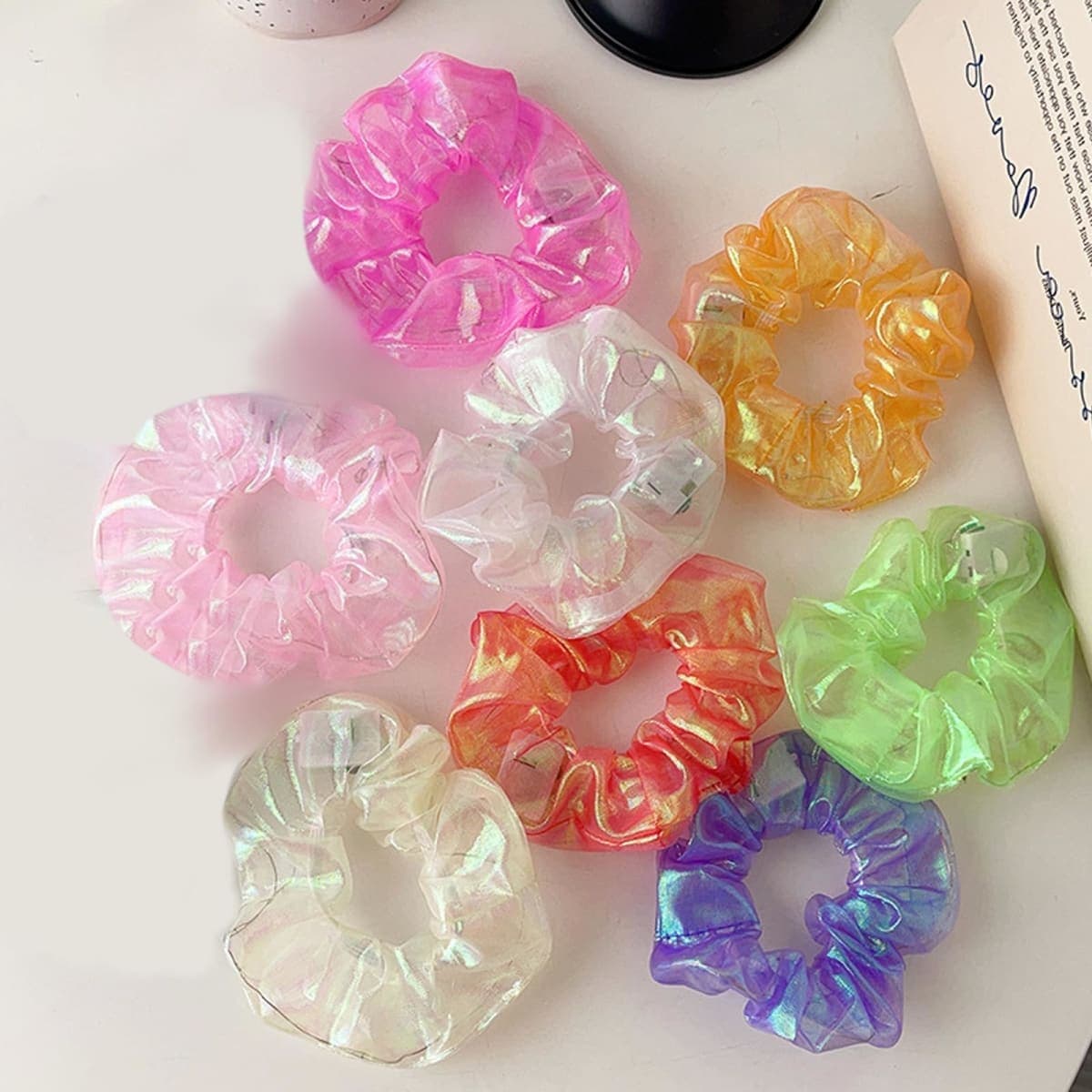 14Pcs Hair Scrunchies for Women,8Pcs Scrunchies and 6Pcs Hair Scrunchies Hair Tie,Colorful Elastic Hair Bands Hair Accessories for Halloween Christmas Party Favors thumbnail 4