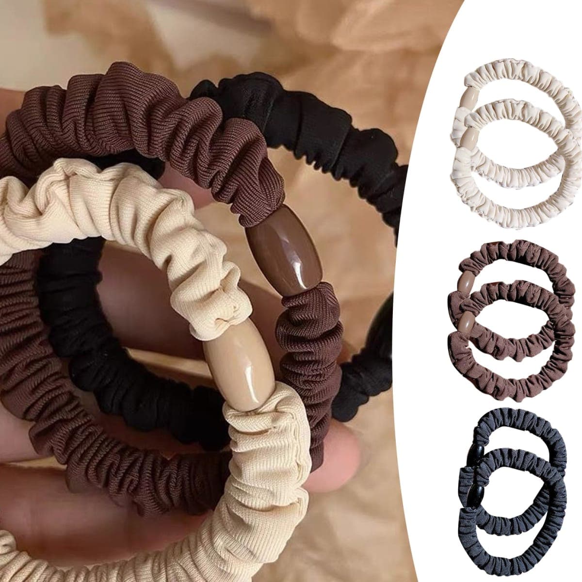 14Pcs Hair Scrunchies for Women,8Pcs Scrunchies and 6Pcs Hair Scrunchies Hair Tie,Colorful Elastic Hair Bands Hair Accessories for Halloween Christmas Party Favors thumbnail 5