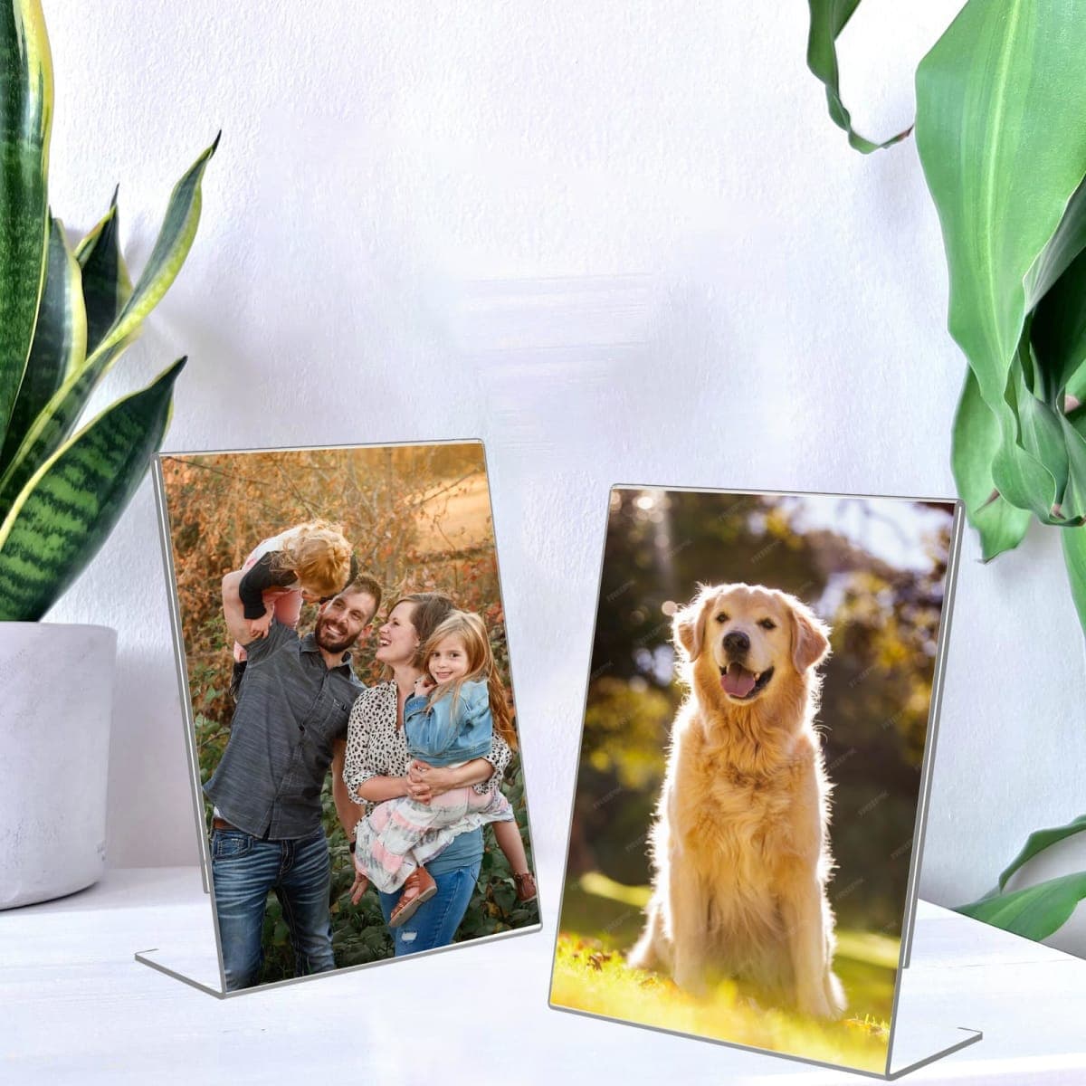 DESONAUT 6 Pack 4 x 6 Inch Clear Acrylic Self Standing Picture Frames,Clear Photo Frame Stand Tabletop Display for Home or Office Décor，Vertical thumbnail 5
