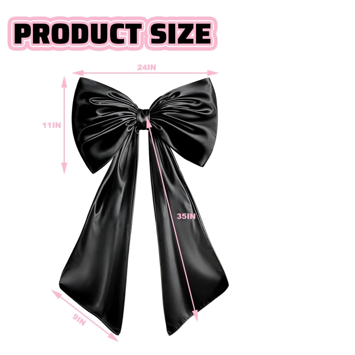 ZUOKEMY Large Bow Party Backdrop, Wall and Door Decorations for Birthday, Wedding, Bridal Shower, Coquette Theme (Black) thumbnail 2
