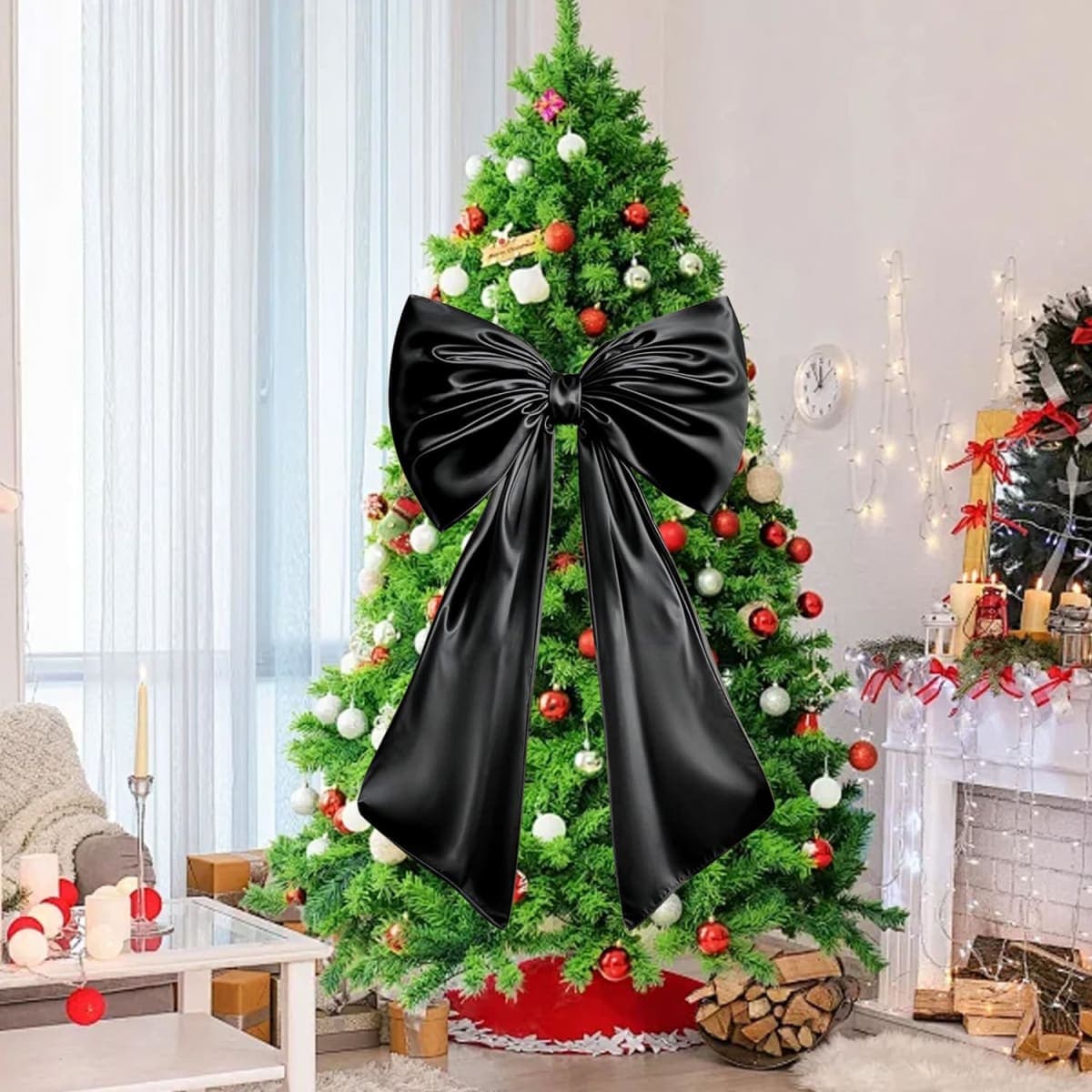 ZUOKEMY Large Bow Party Backdrop, Wall and Door Decorations for Birthday, Wedding, Bridal Shower, Coquette Theme (Black) thumbnail 5