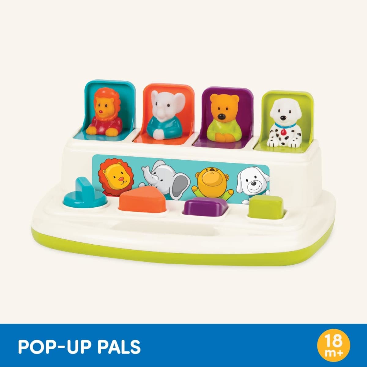 Battat Pop-Up Toy, Pop-Up Pals Cause-and-Effect Animal Toy, Toddler, 4 Pals thumbnail 5