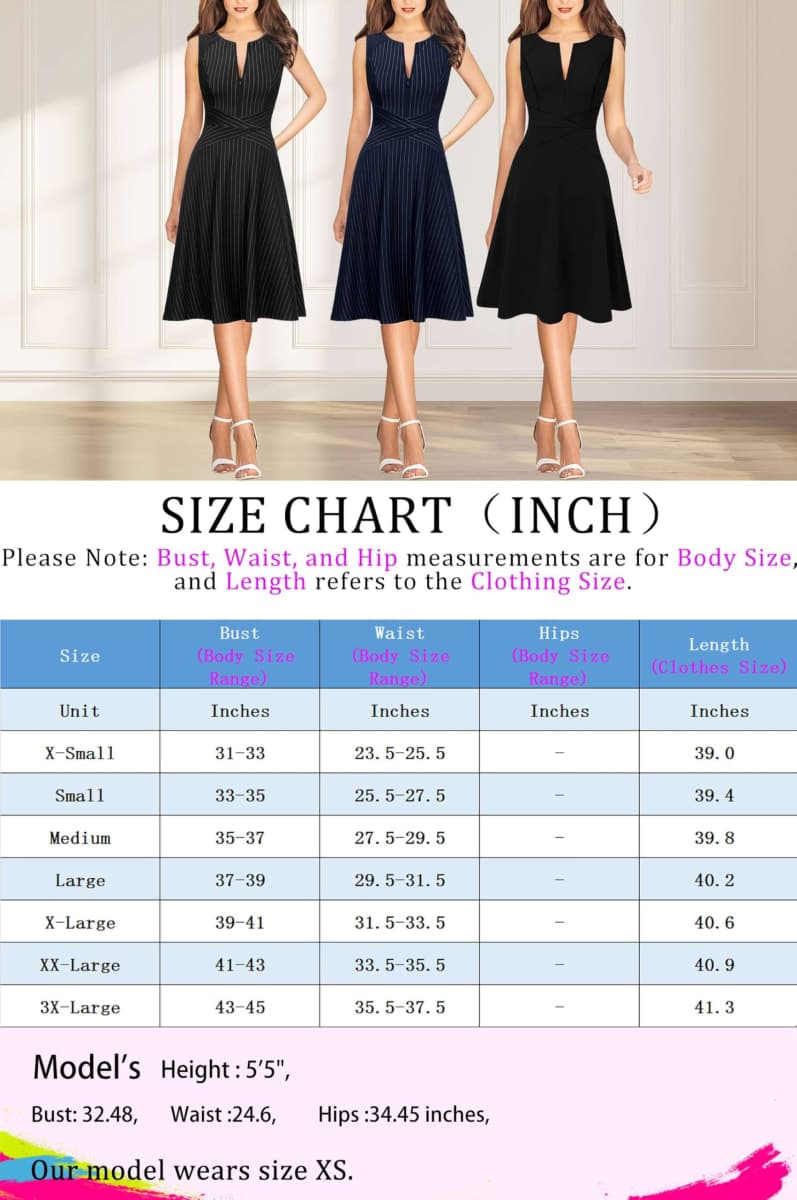 VFSHOW Womens Front Zipper Work Office Business Casual Church A Line Dress thumbnail 4