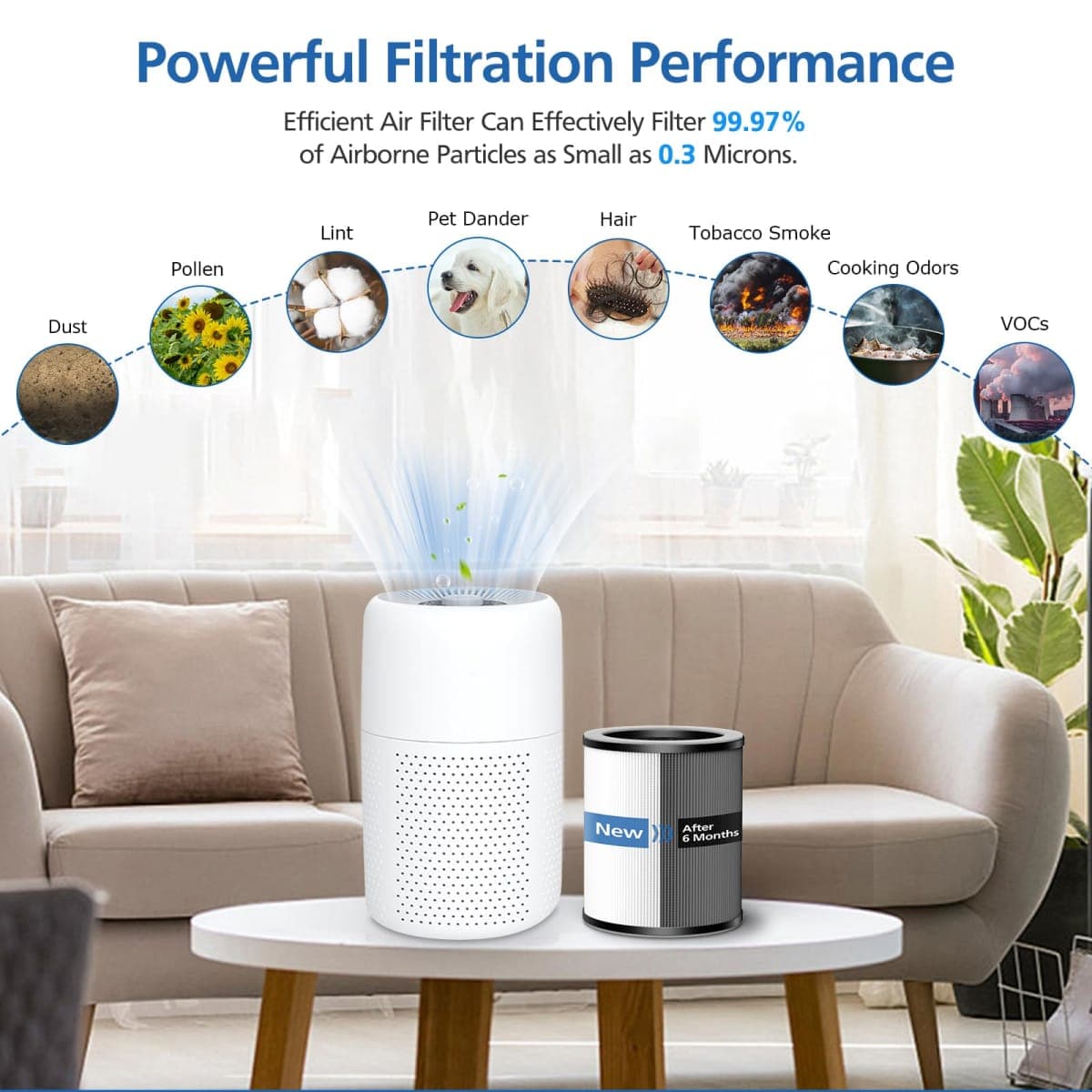 Max/Mage/Mage Pro Replacement Filter Compatible with Afloia MAX/MAGE/MAGE PRO Purifier and Sans/Air-Honati/Compass Home Smart/Taylor Swoden/Cuckoo CAC-J1510FW/Rosewill RHAP-20001/20002 thumbnail 4