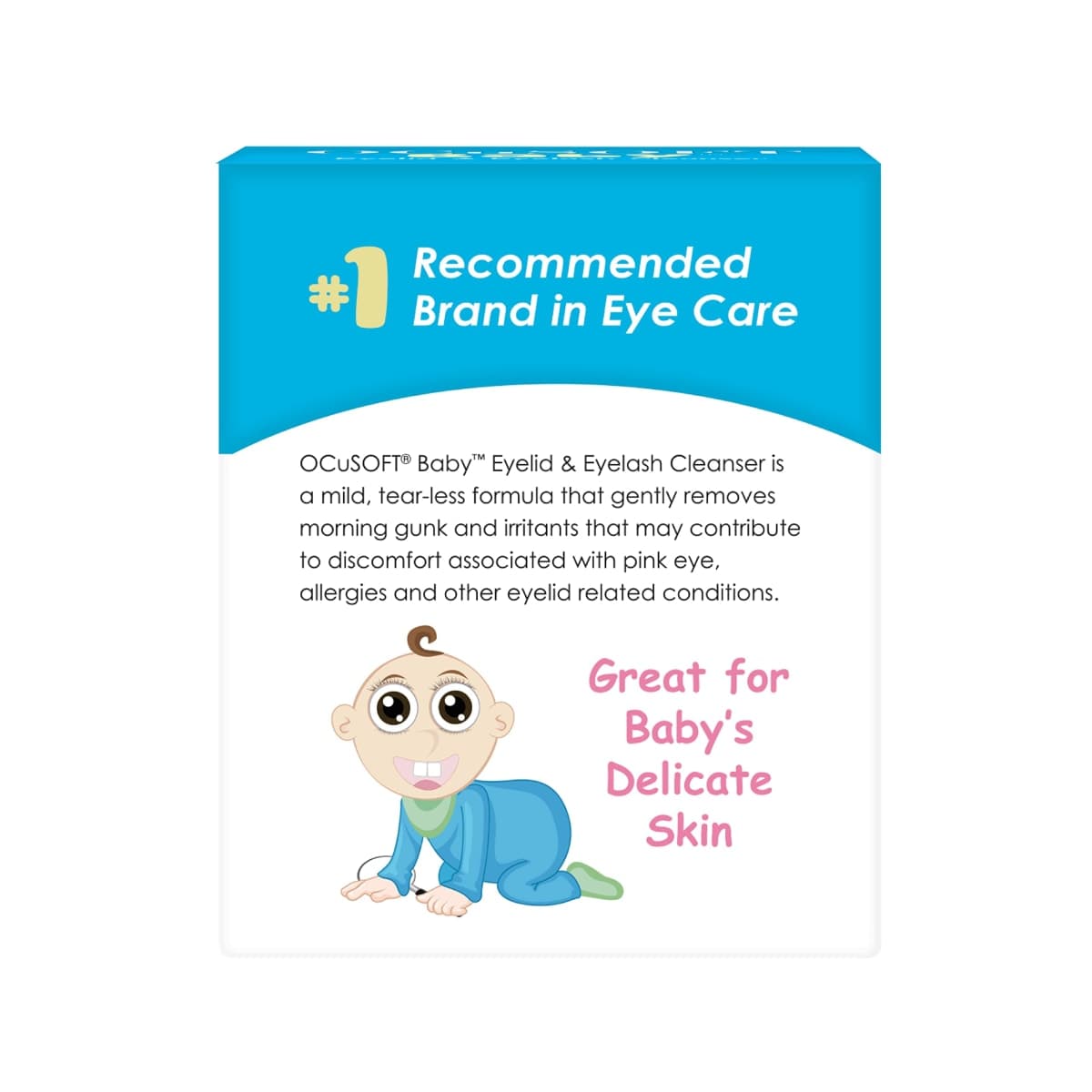 OCuSOFT Baby Eyelid and Eyelash Cleanser, Pre-Moistened Towelette, 20 Count thumbnail 2