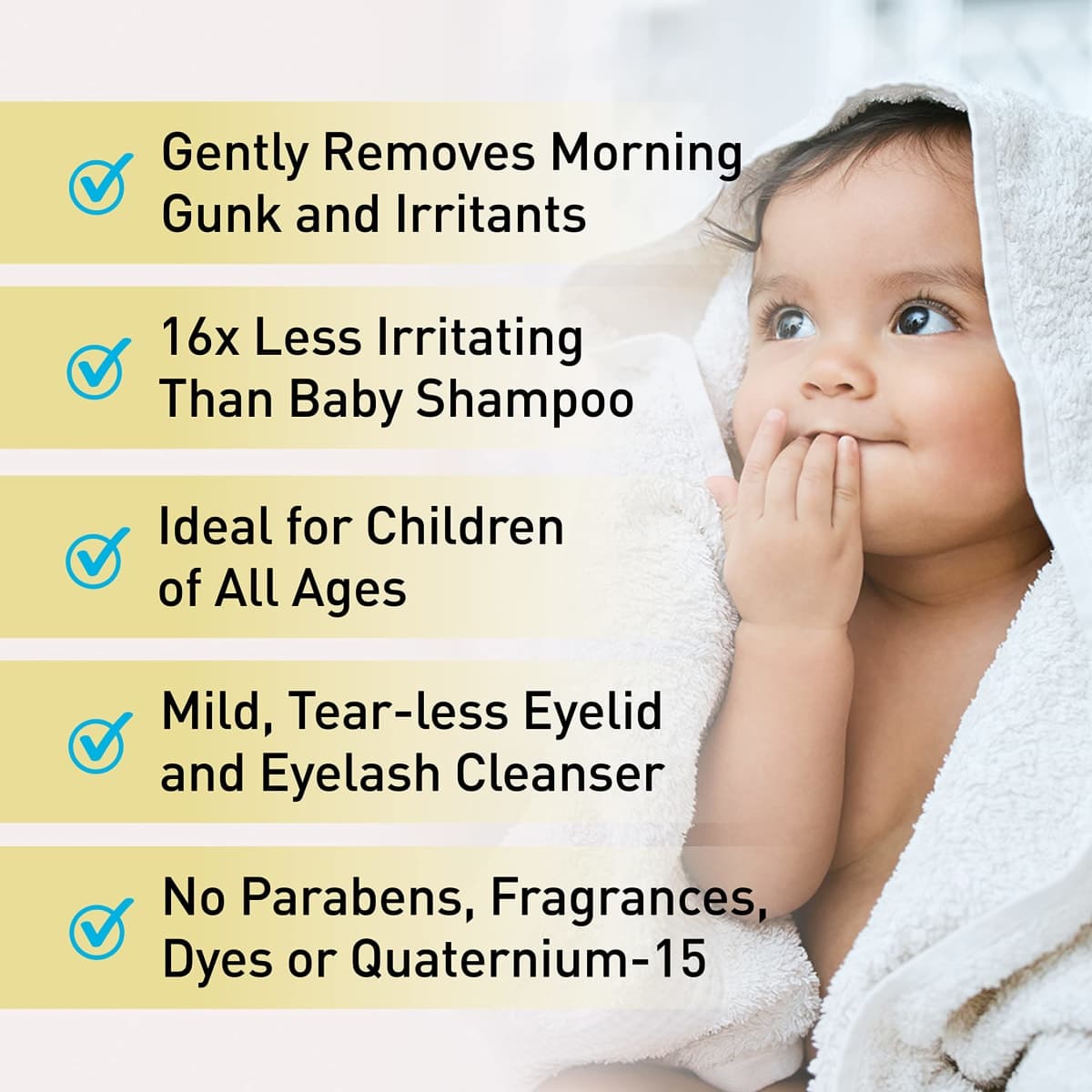 OCuSOFT Baby Eyelid and Eyelash Cleanser, Pre-Moistened Towelette, 20 Count thumbnail 3