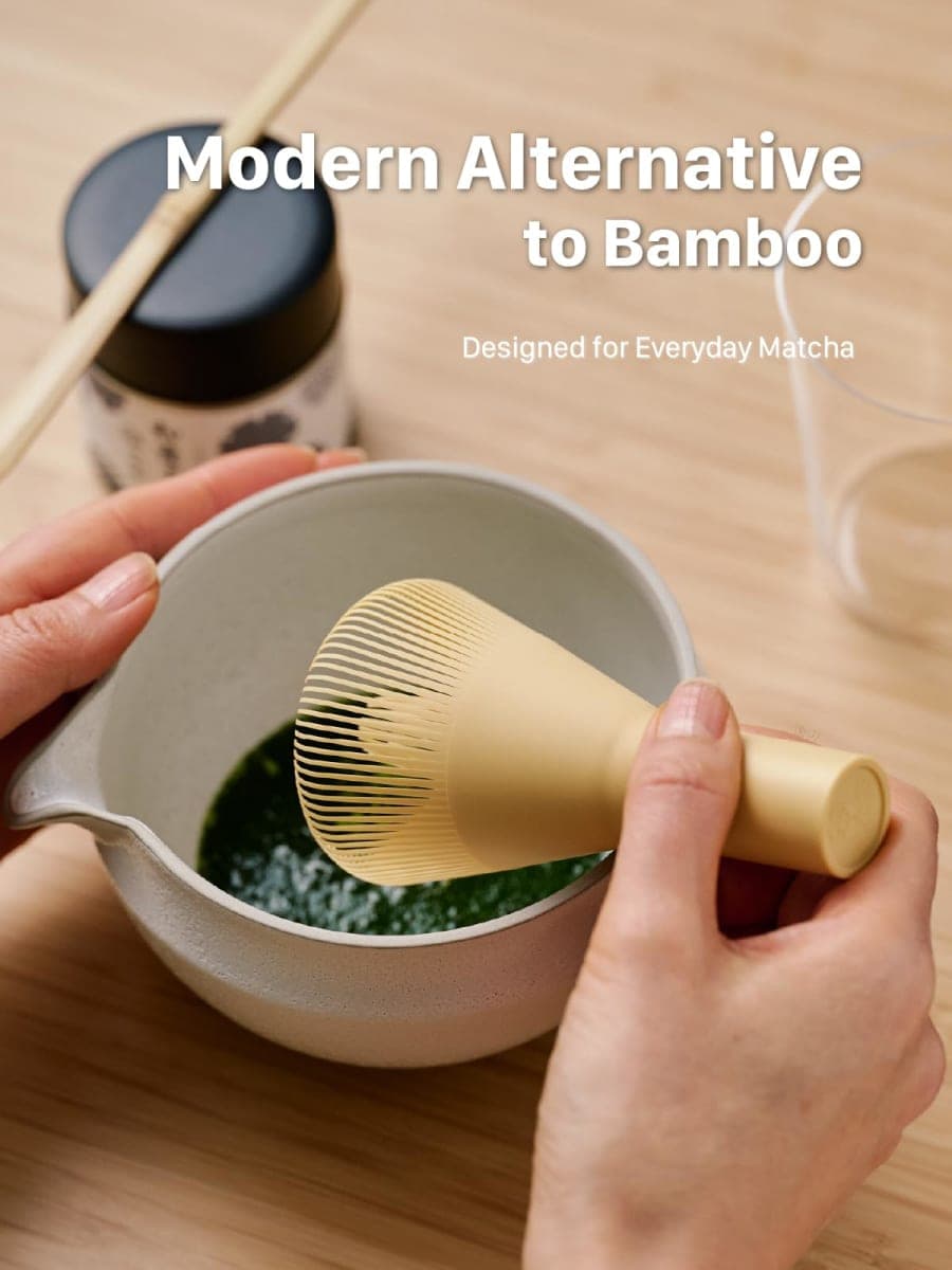 SUITENDO Resin Matcha Whisk Made in Japan - Durable PP Chasen, Bamboo Whisk Alternative for Japanese Tea Ceremony & Daily Latte, Professional Mixing Tool, Easy to Clean thumbnail 3