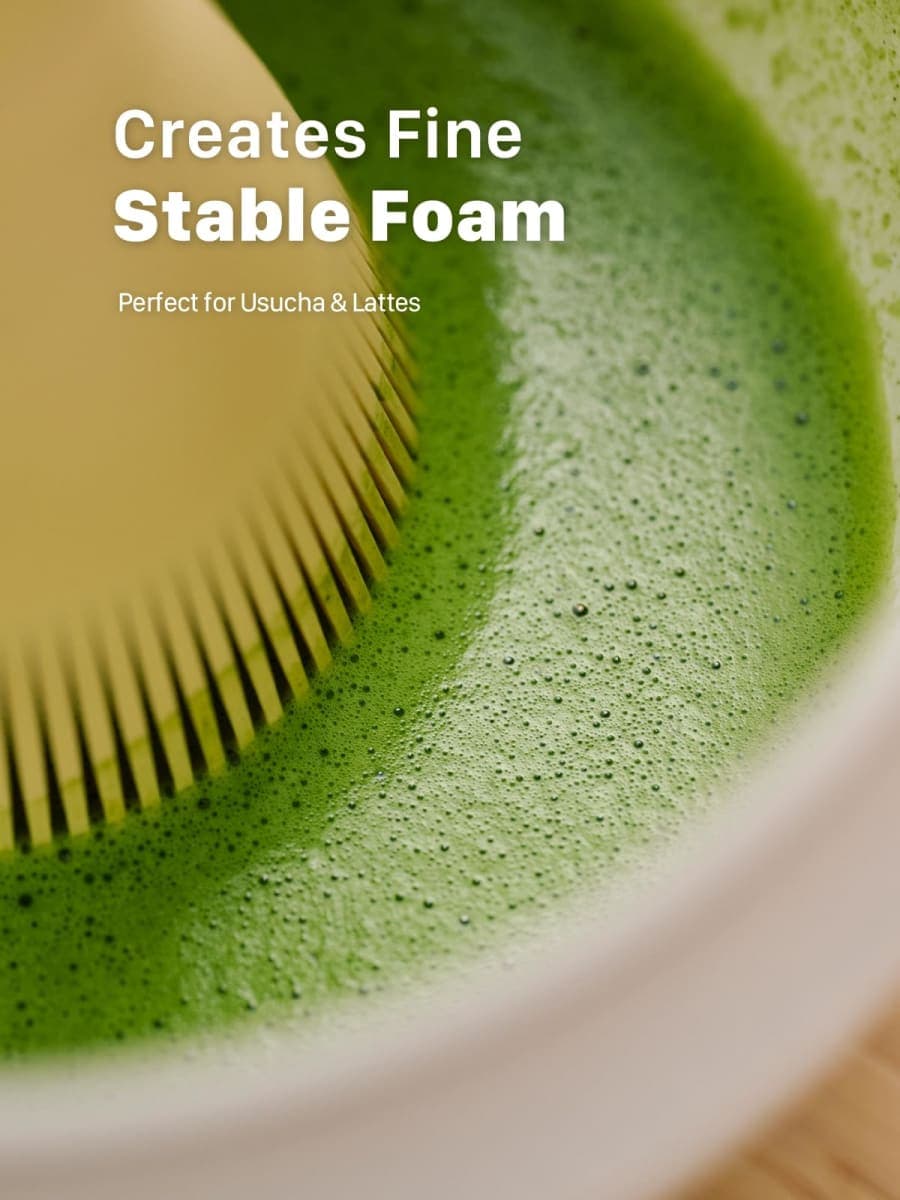 SUITENDO Resin Matcha Whisk Made in Japan - Durable PP Chasen, Bamboo Whisk Alternative for Japanese Tea Ceremony & Daily Latte, Professional Mixing Tool, Easy to Clean thumbnail 4