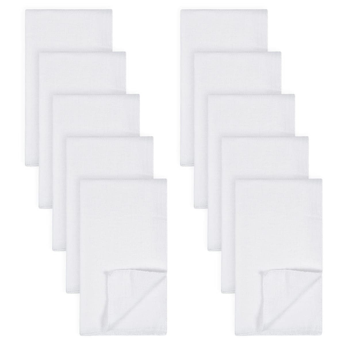 Gerber Birdseye Flatfold Cloth Diapers, White, 10 Count — image 1